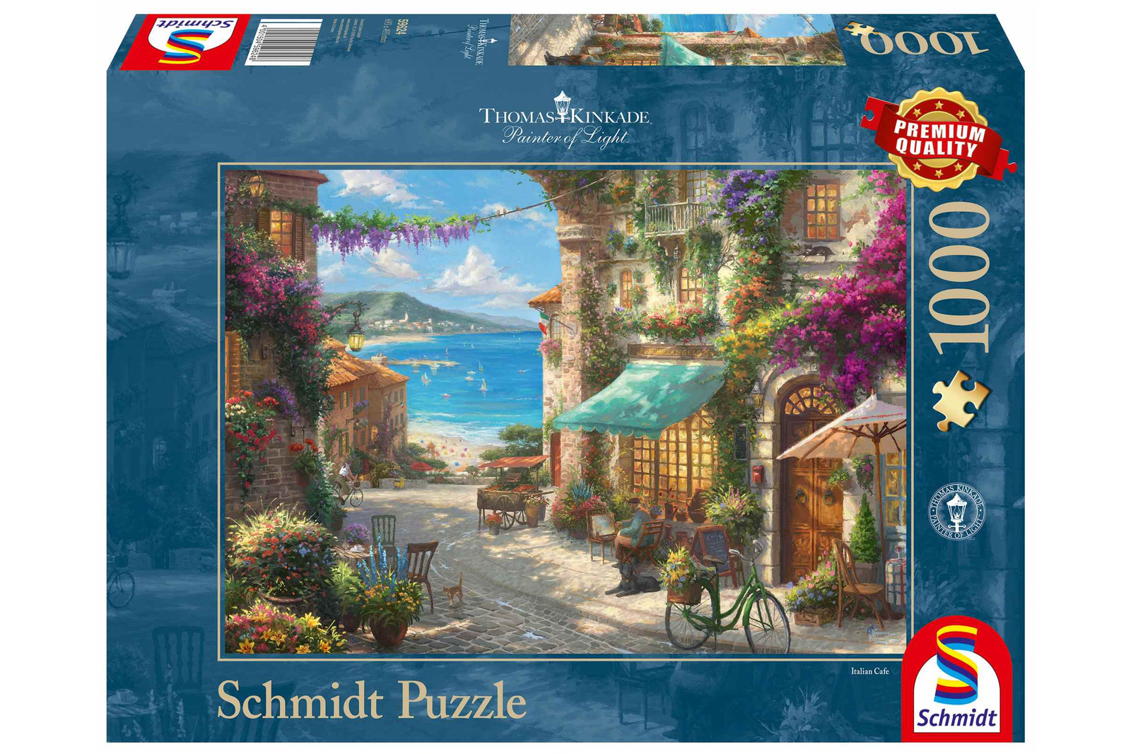 1000 piece puzzles Cafe on the Italian Riviera Schmidt Dropmax