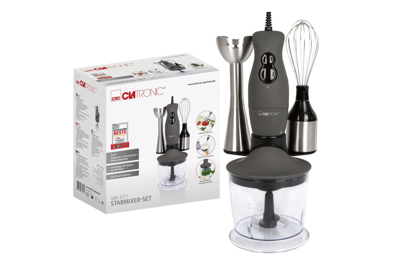 Clatronic SMS 3777 3-in-1 Mixer 400W Mixen, Zerkleinern, Schlagen