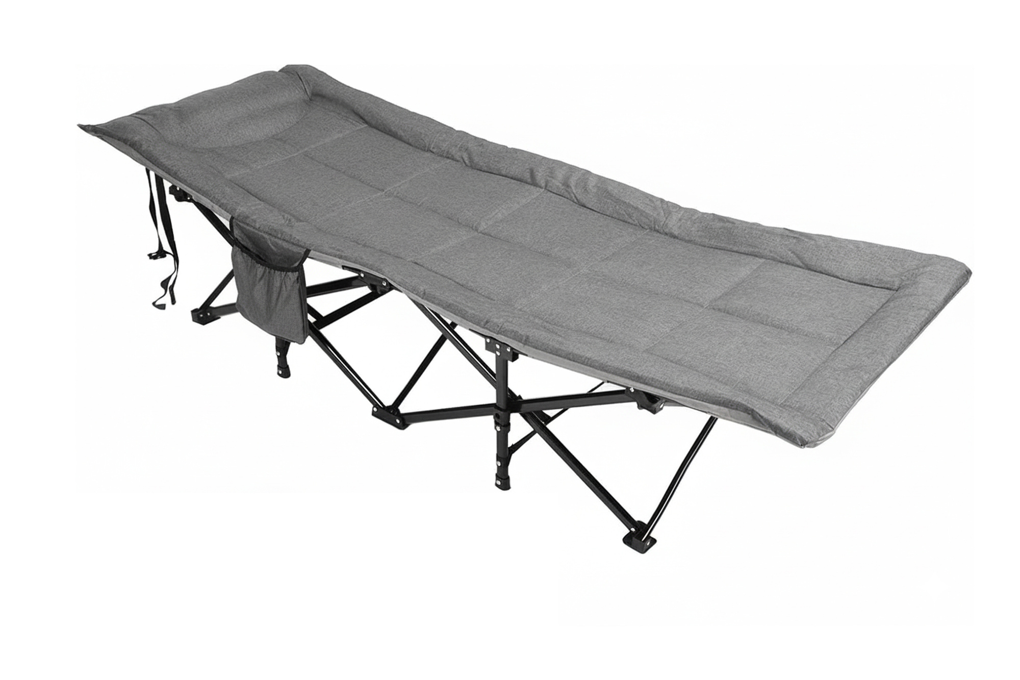 Faltbares Campingbett mit Kissen 190x68x38 cm