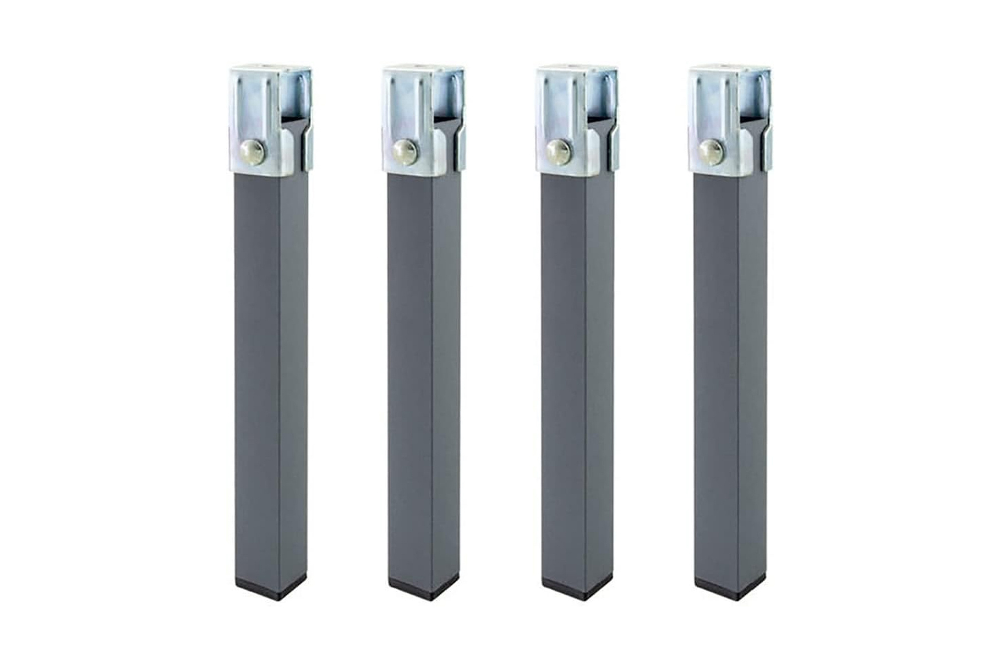Set mit 4 quadratischen Metallbeinen, 27 cm