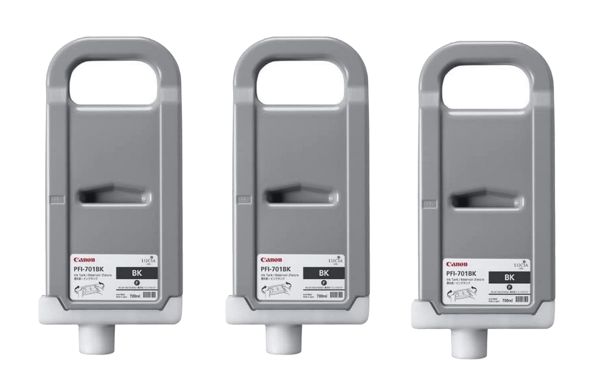 Canon PFI-701BK Tinte Schwarz 3x700ml iPF8000 iPF8100