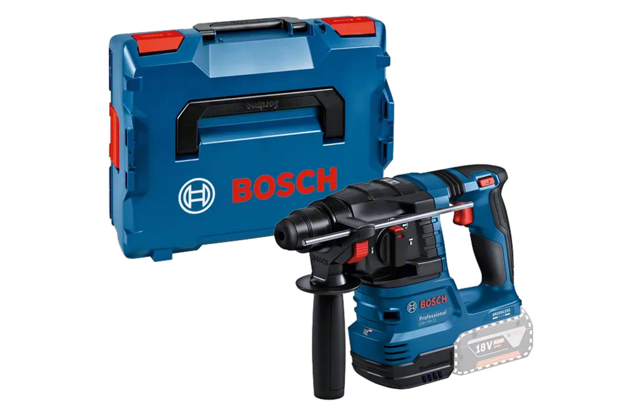 Bosch GBH 18V-22 Professional Akku-Bohrhammer SDS plus 1,9J 18V KickBack