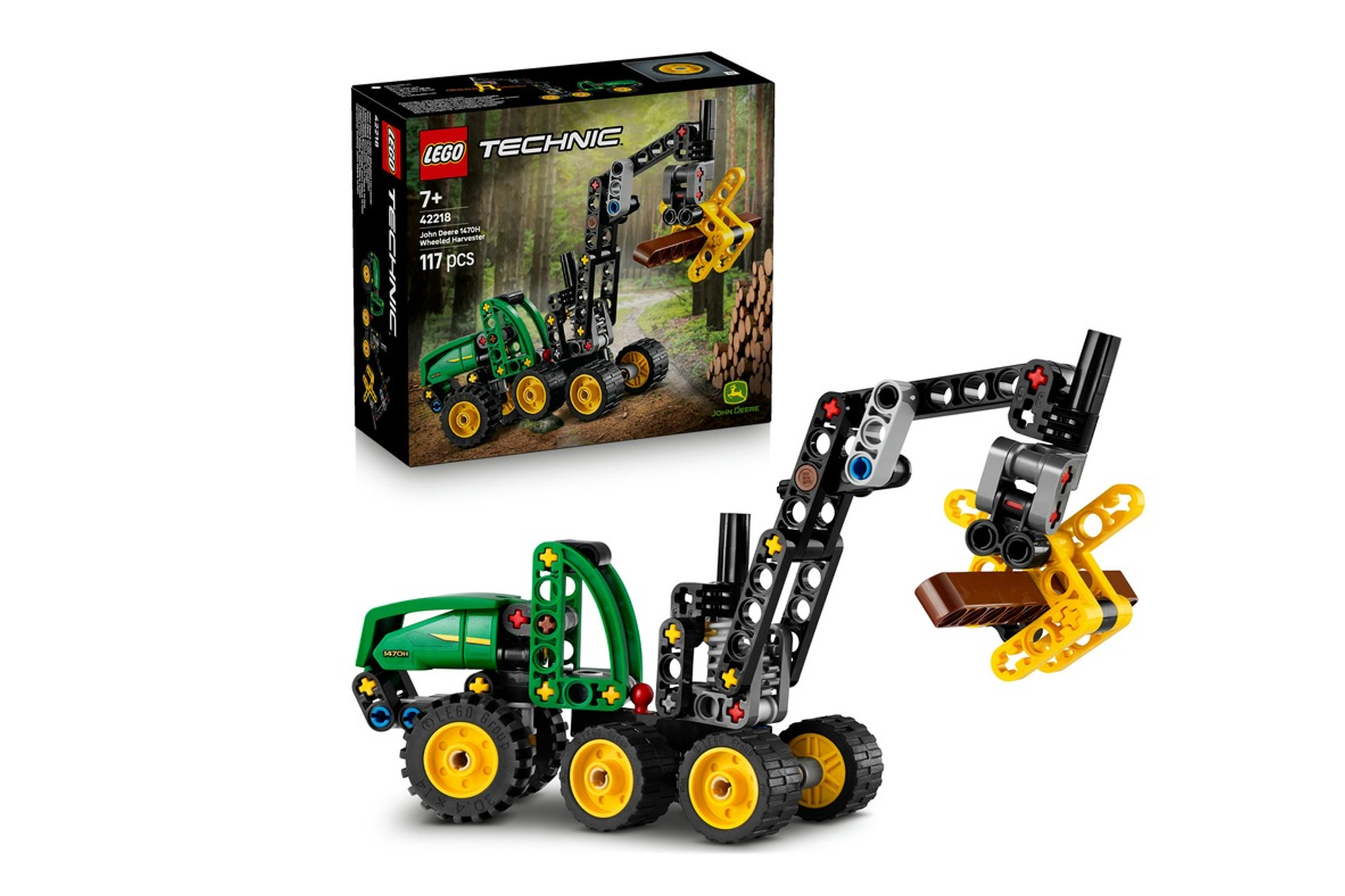 LEGO Technic 42218 John Deere 1470H Wheeled Harvester Forest Toy Model