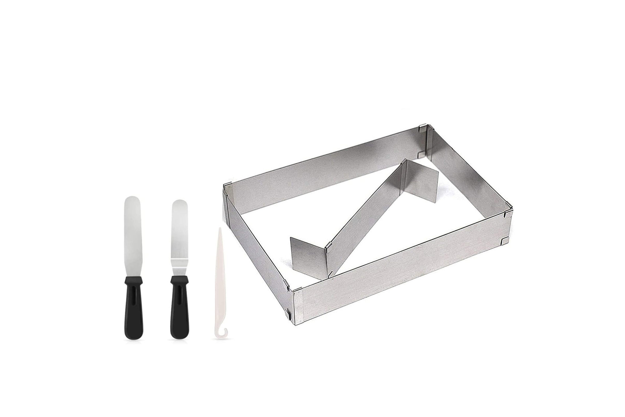 Rectangular adjustable baking frame