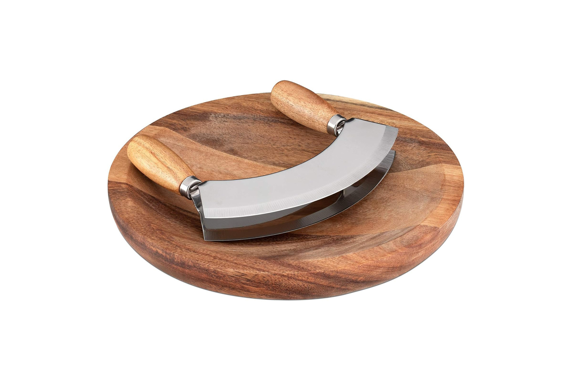 Navaris Herb Board with Mezzaluna Chopping Knife 17 x 13.5 cm