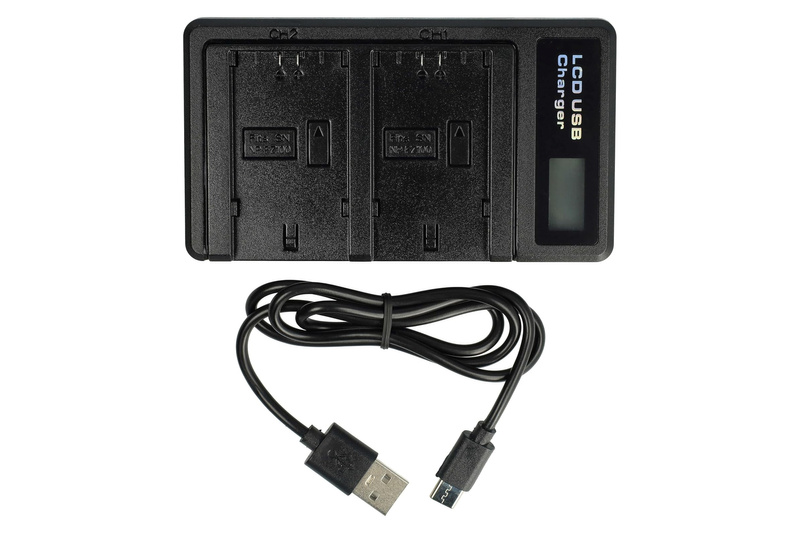 Dual Battery Charger for Sony NP-FZ100 LCD Display