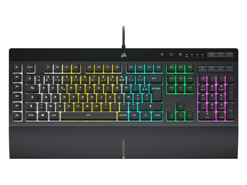 Corsair K55 RGB PRO Wired Gaming Keyboard Black FR