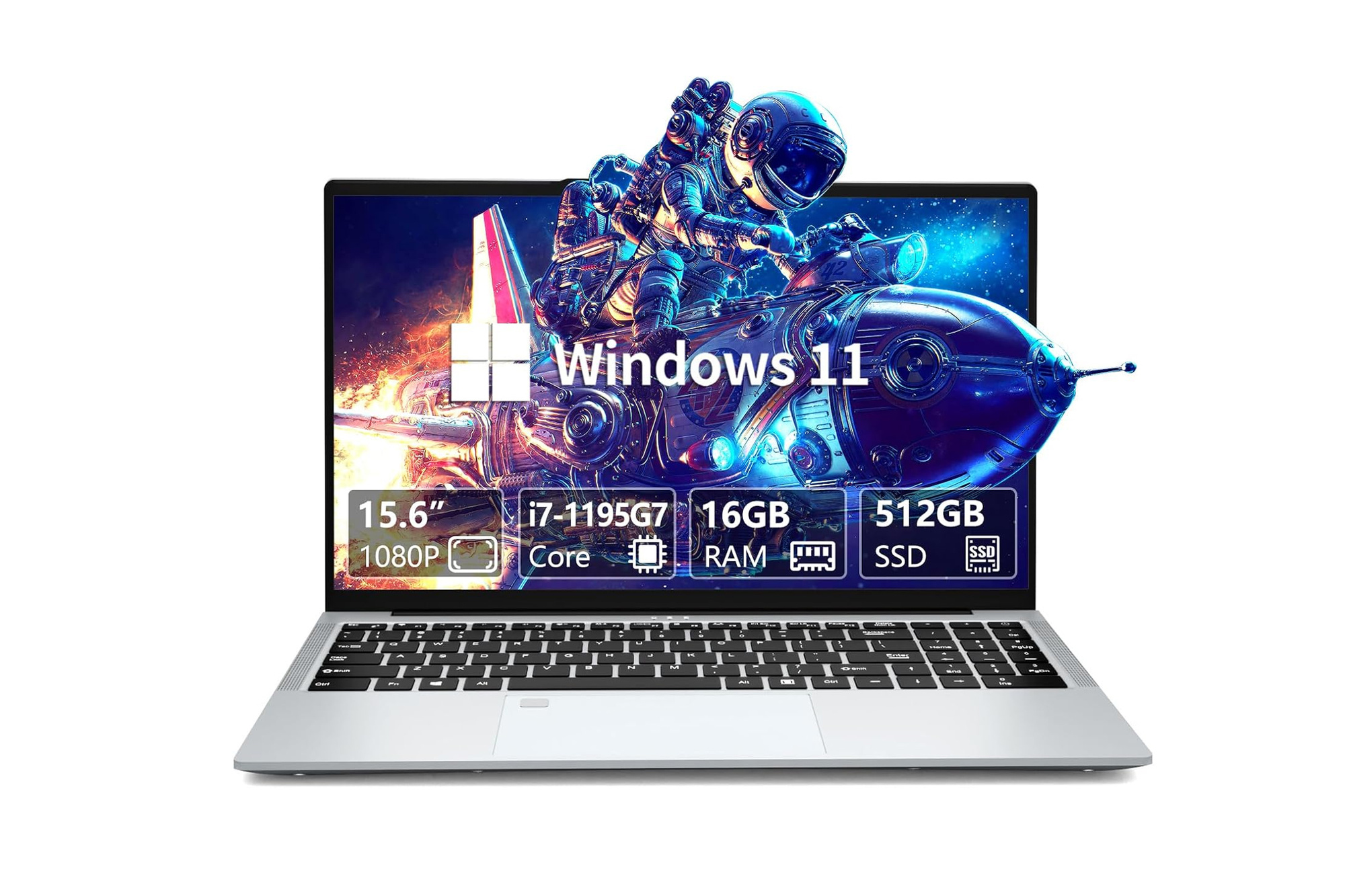 Monovate A1 Laptop 15.6" Intel Core i7-1195G7 16GB RAM 512GB SSD WiFi 6