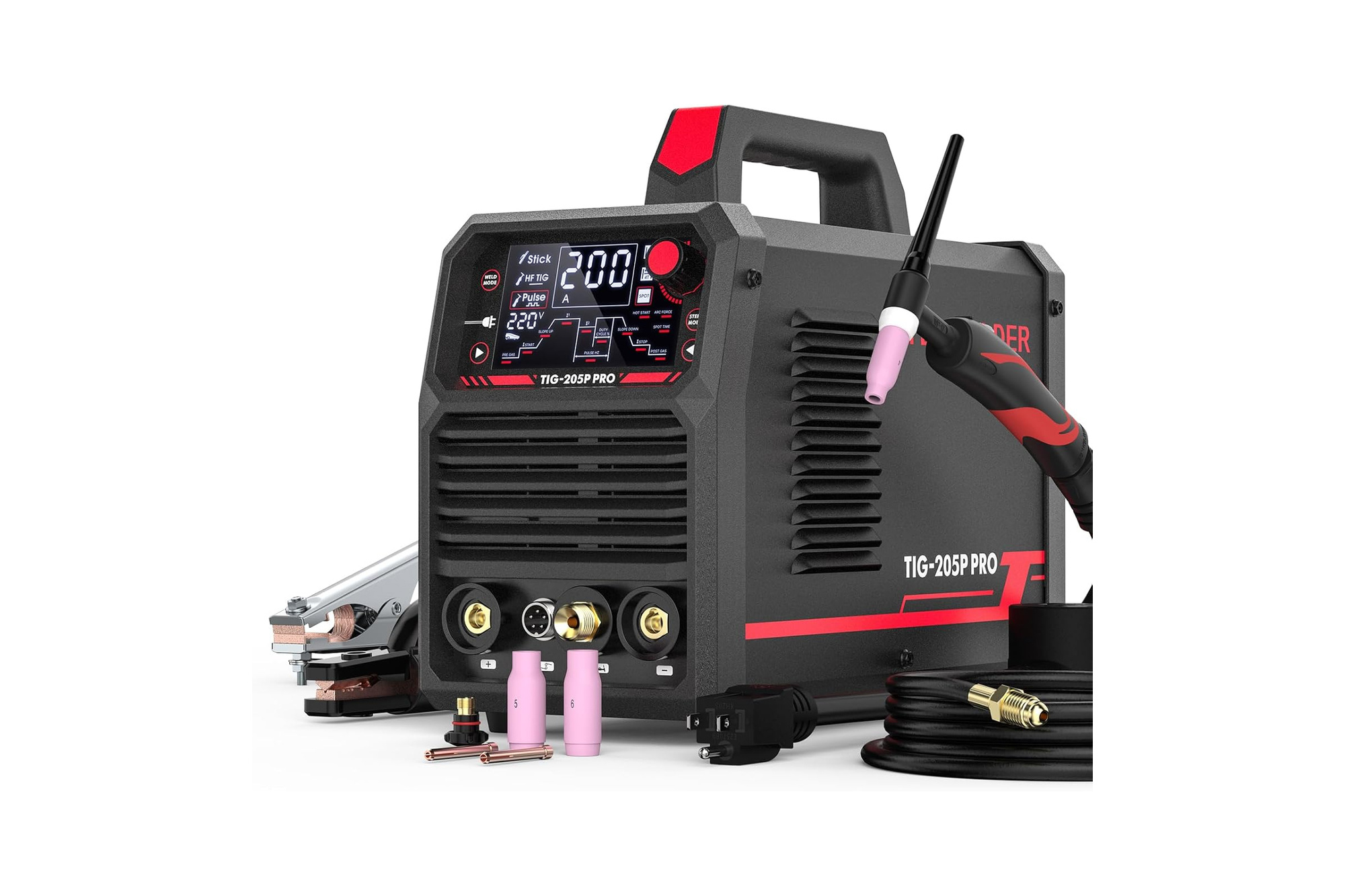 YESWELDER TIG-205P – 3-in-1 Inverter Welder with PULSE, 205A