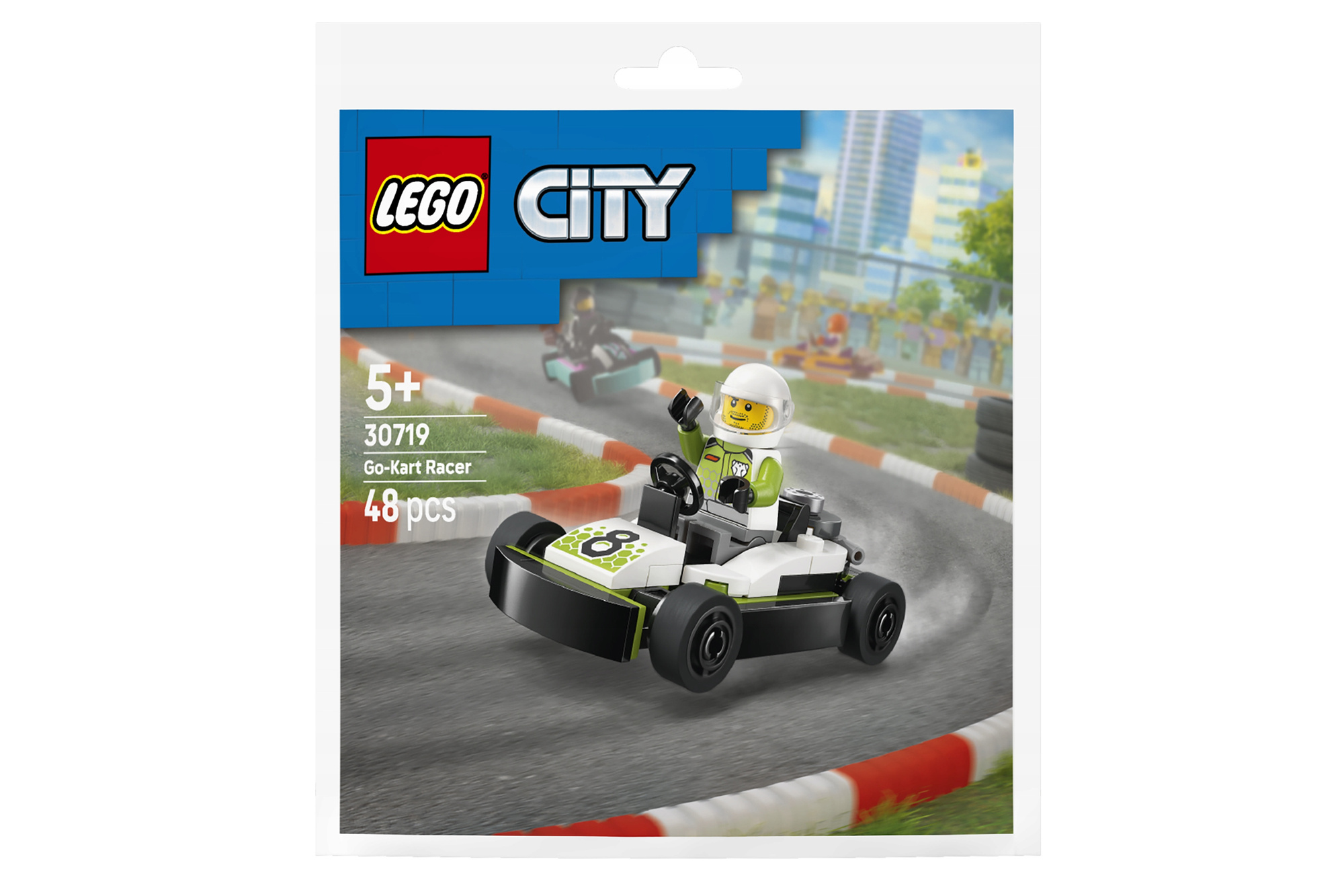 LEGO City 30719 Racing Go-Kart Set with Driver Minifigure and Slick Tires