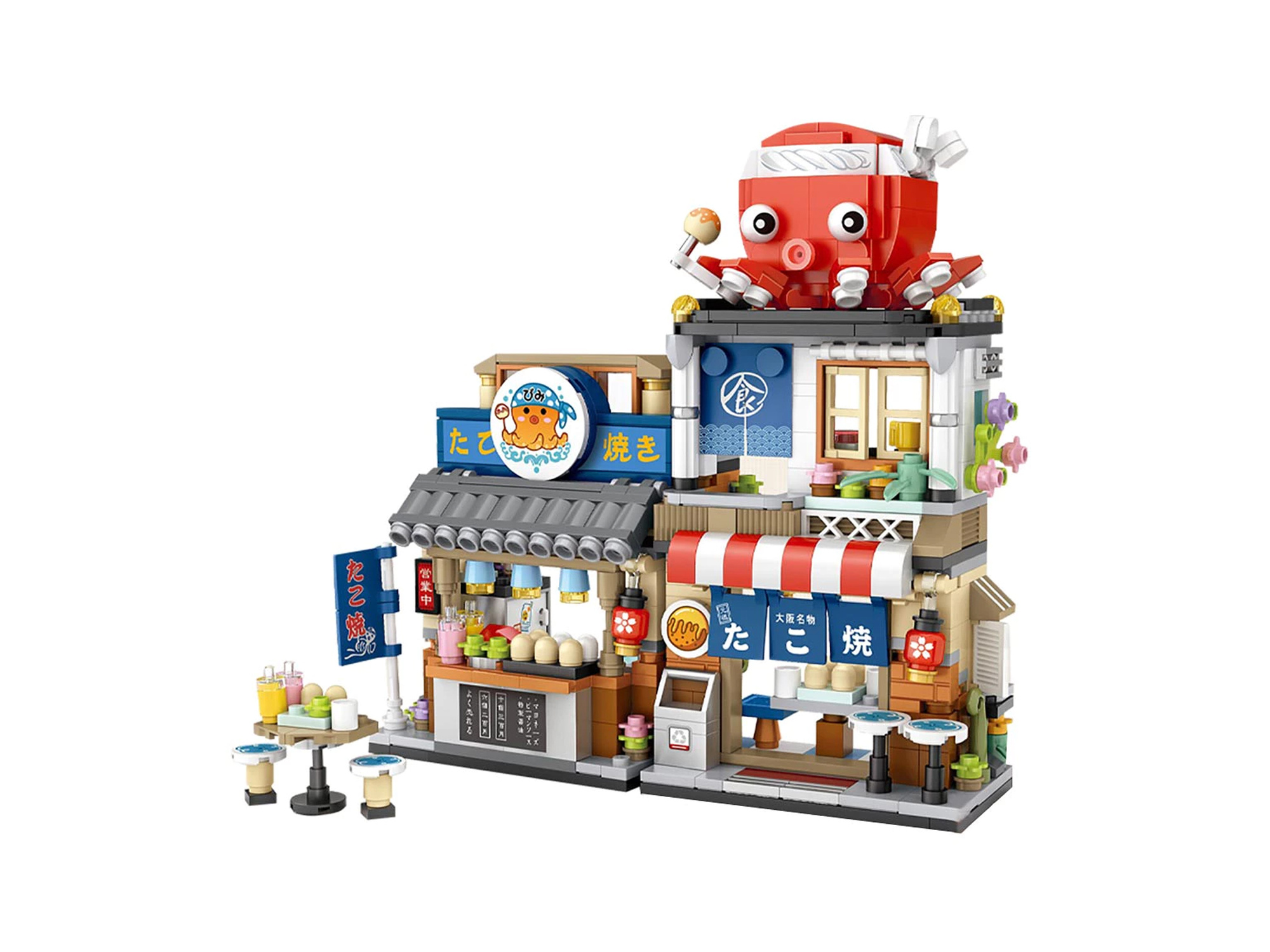 LOZ 1218 Takoyaki stand Japanese street food set