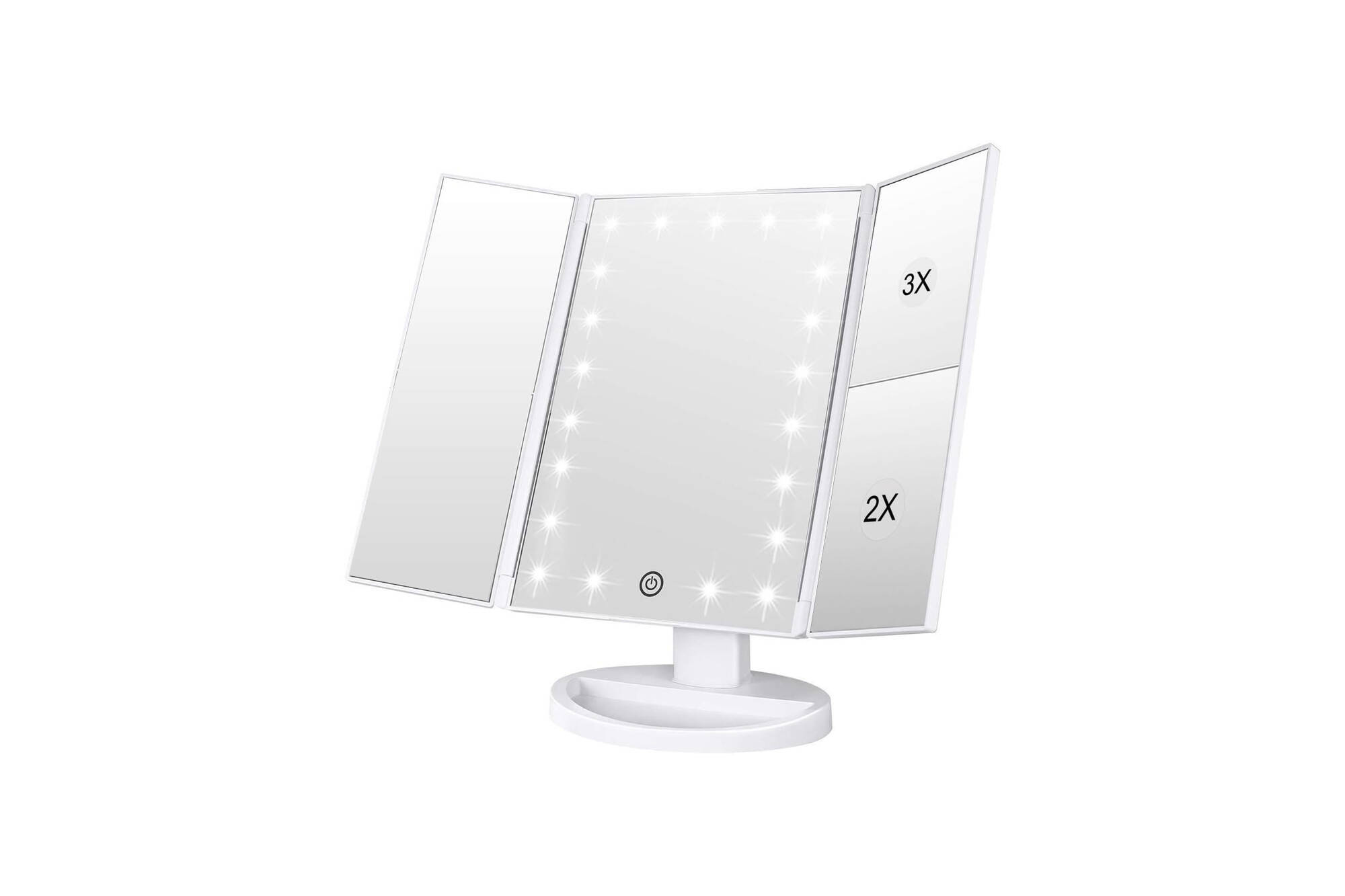 WEILY‎ 217-W Folding mirror with LED lighting 1x/2x/3x