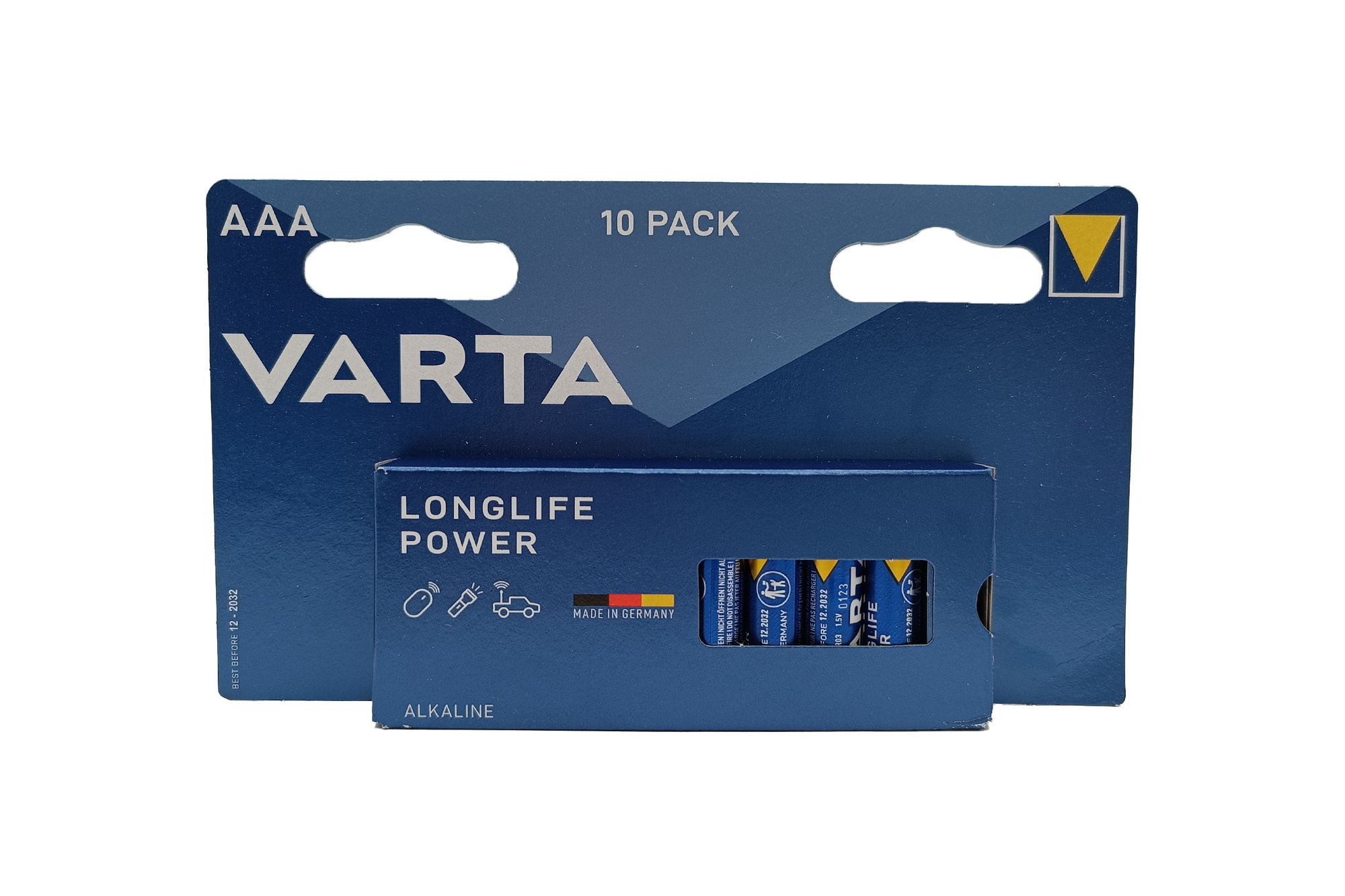 10 pcs. VARTA AAA LR03 Longlife Power alkaline batteries