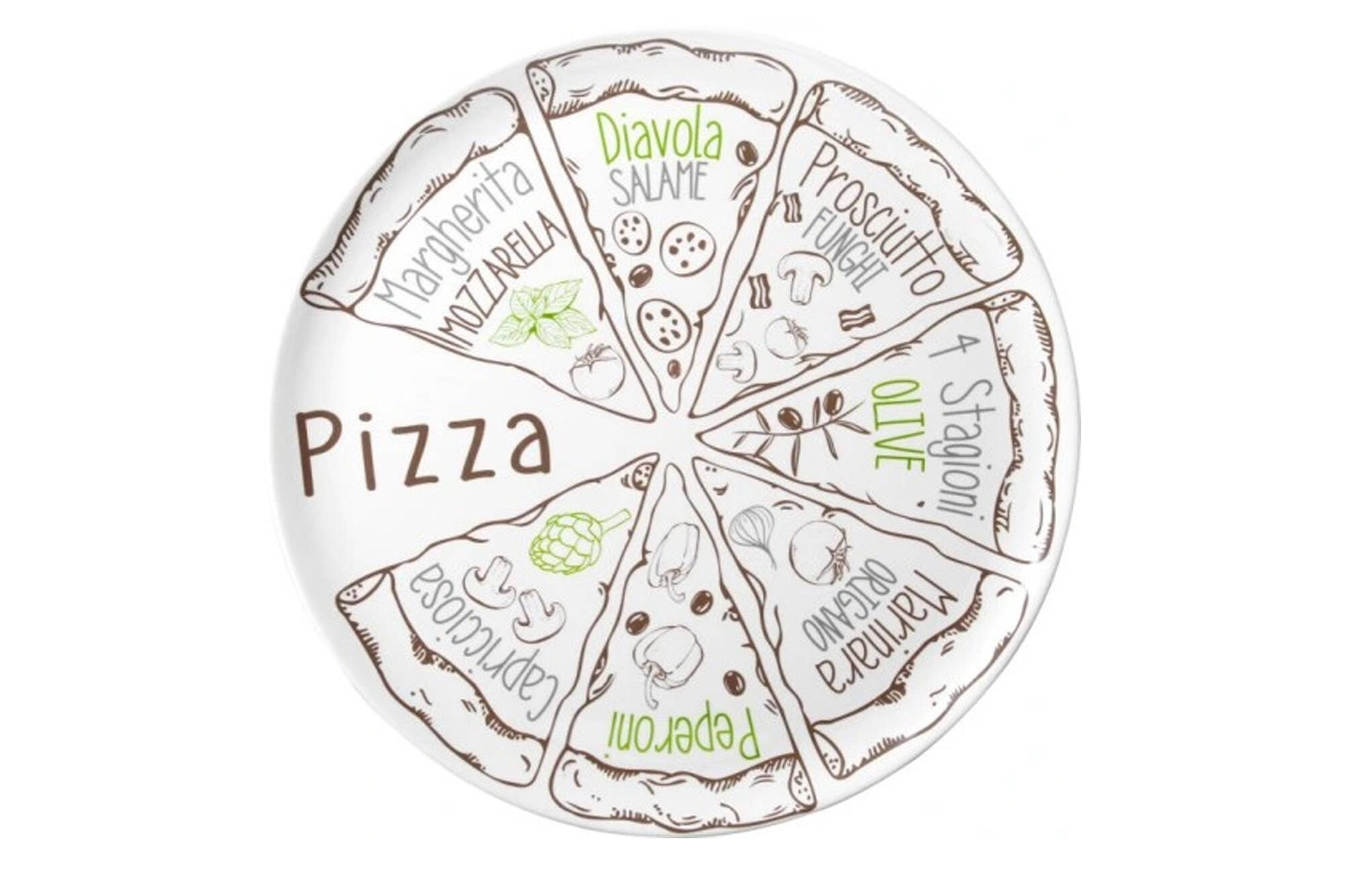 2 pcs. Melamine pizza plate Brunner 0830131N