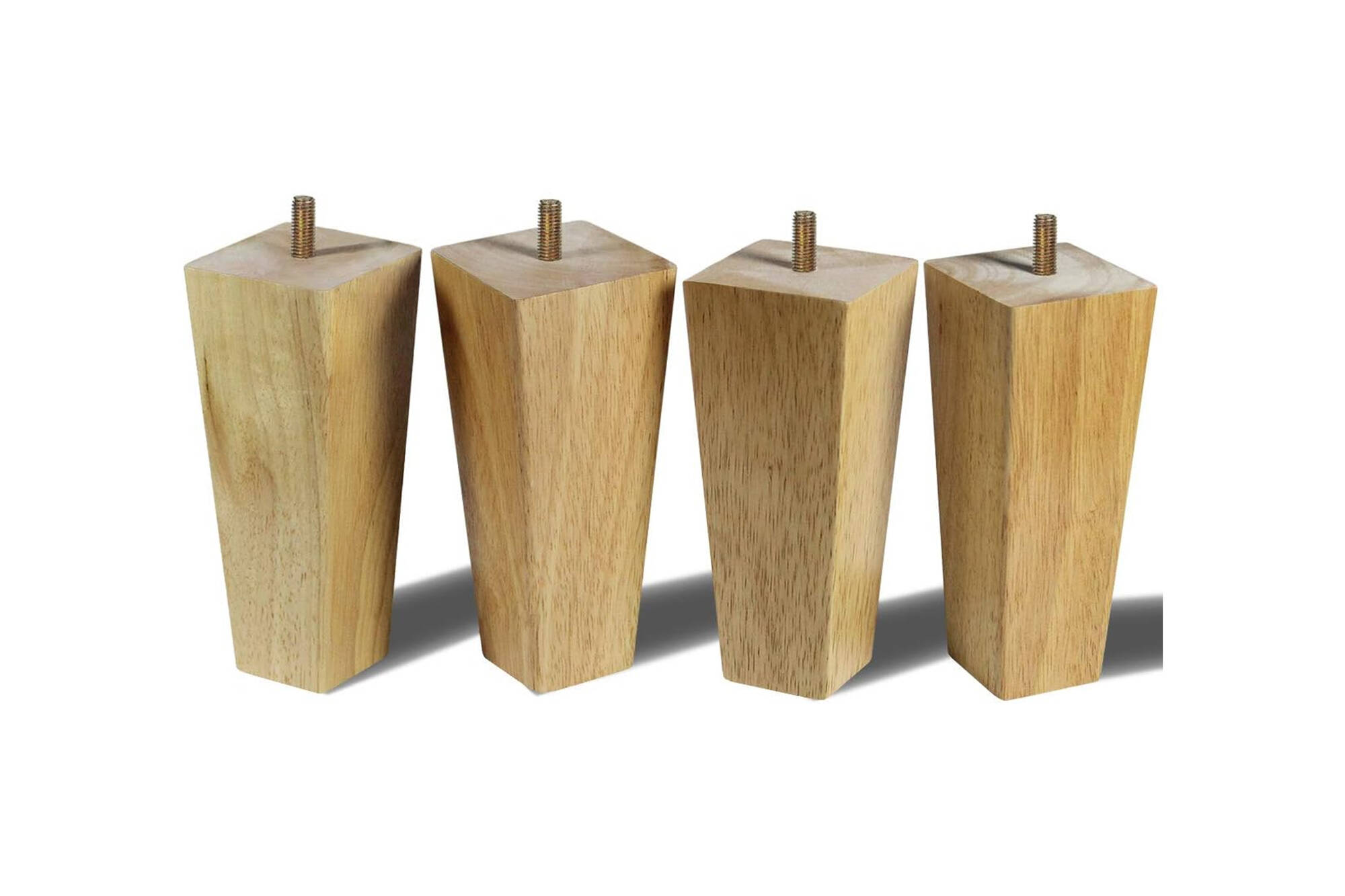 4 wooden furniture legs M8 screw pin (15 cm)