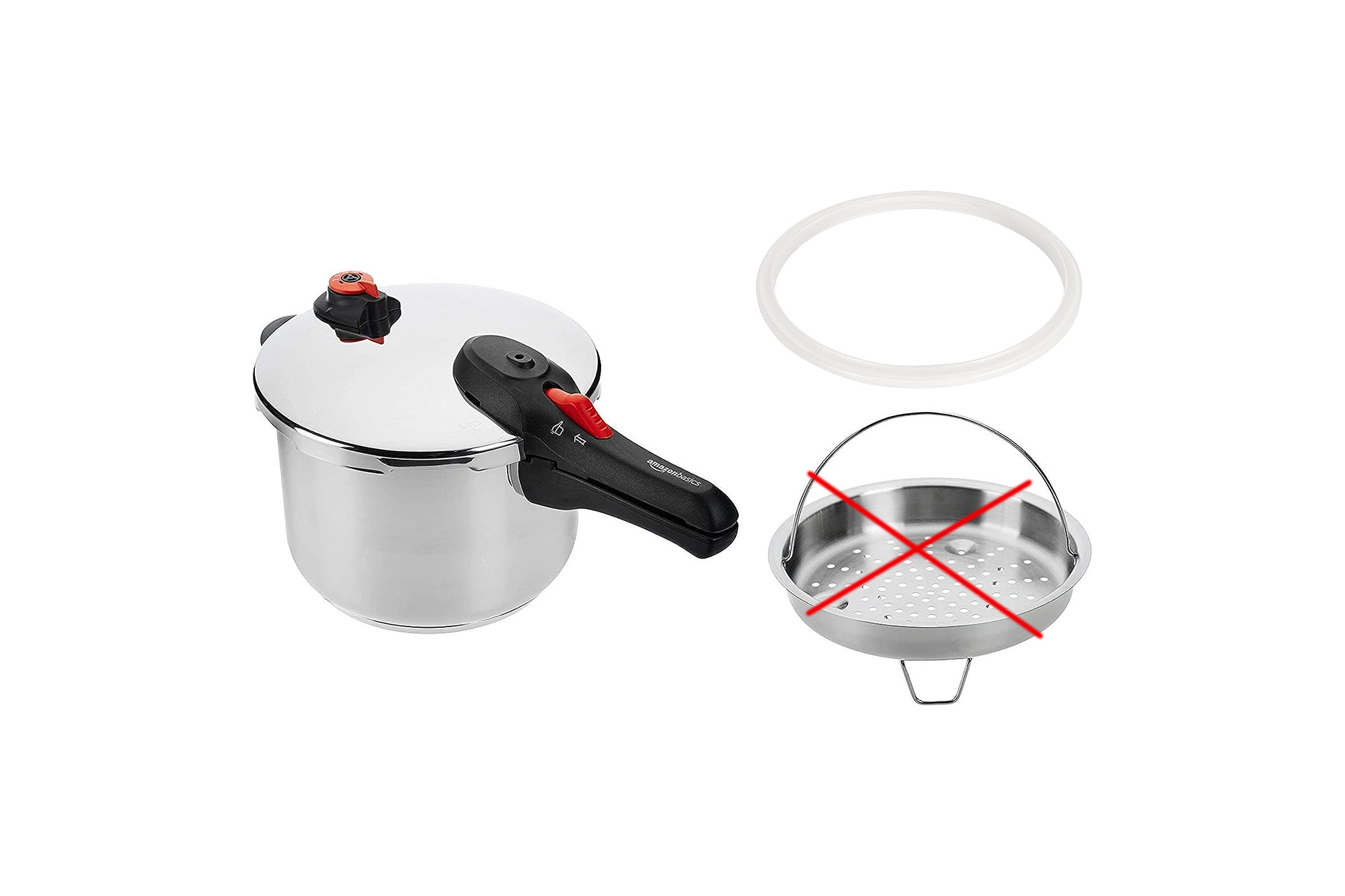 Amazon Basics Stainless steel pressure cooker 6l