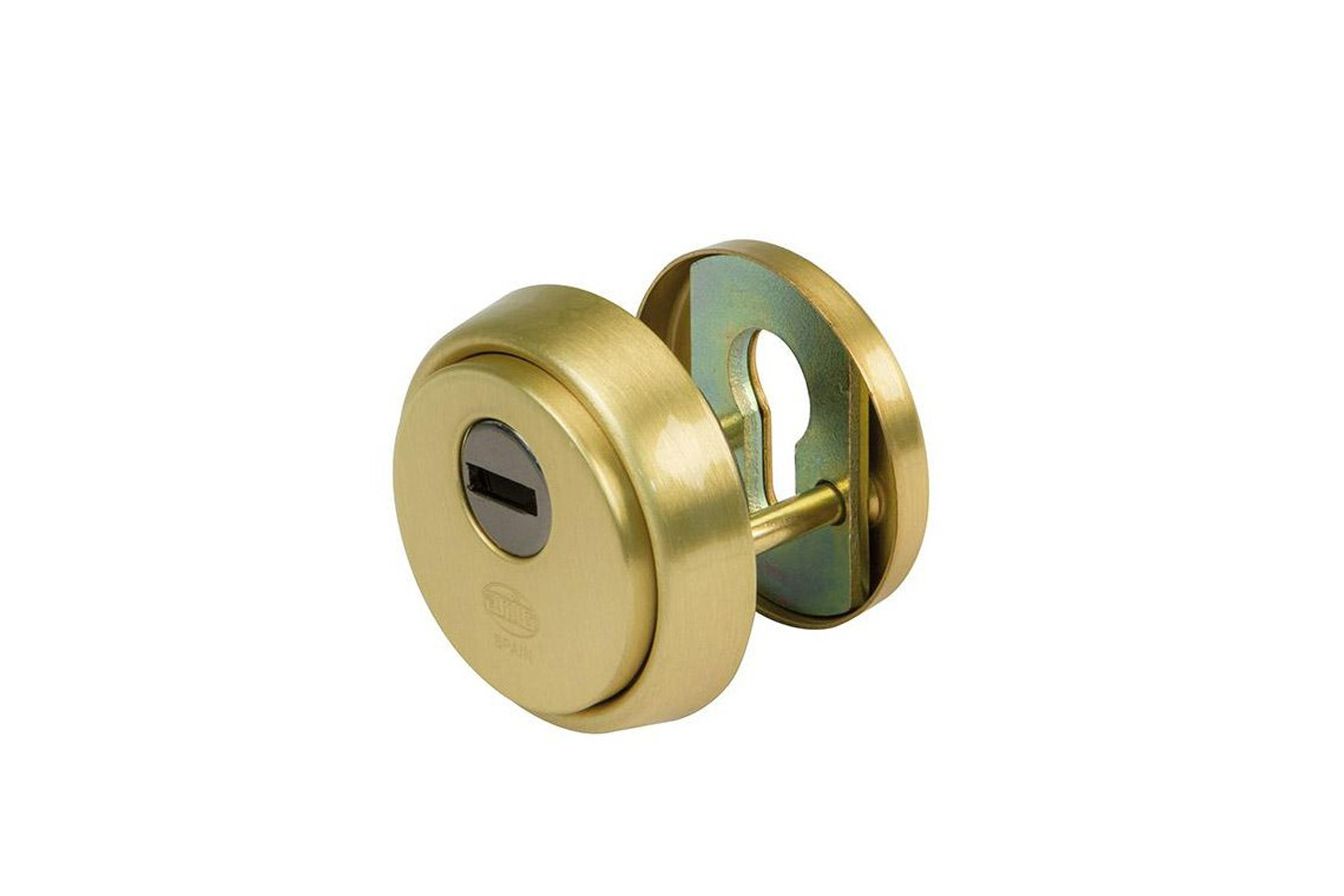 Anti-burglary plate 65mm satin brass mod.31