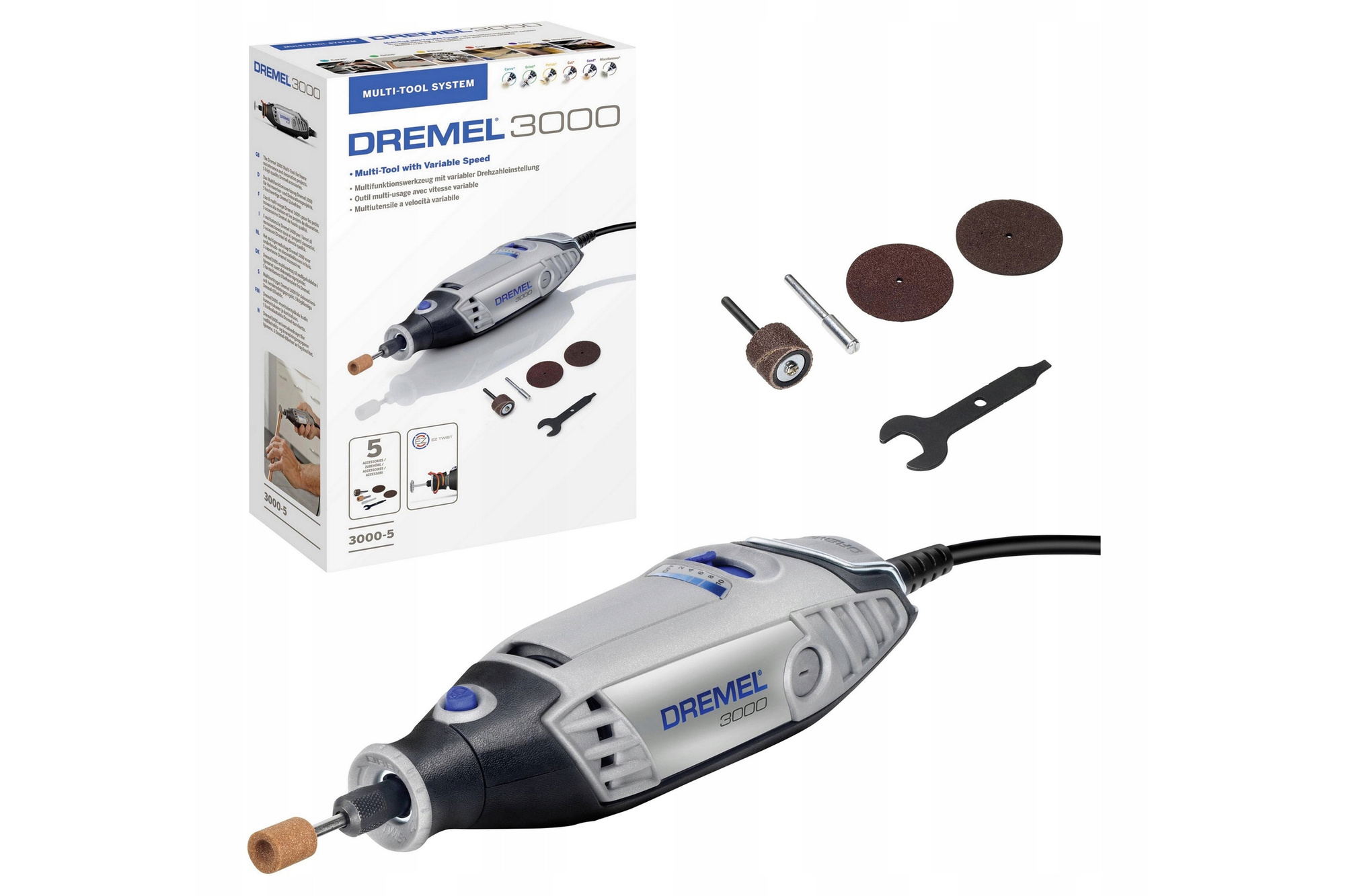 Dremel 3000-5 130W Multi-Function Sander + Accessories