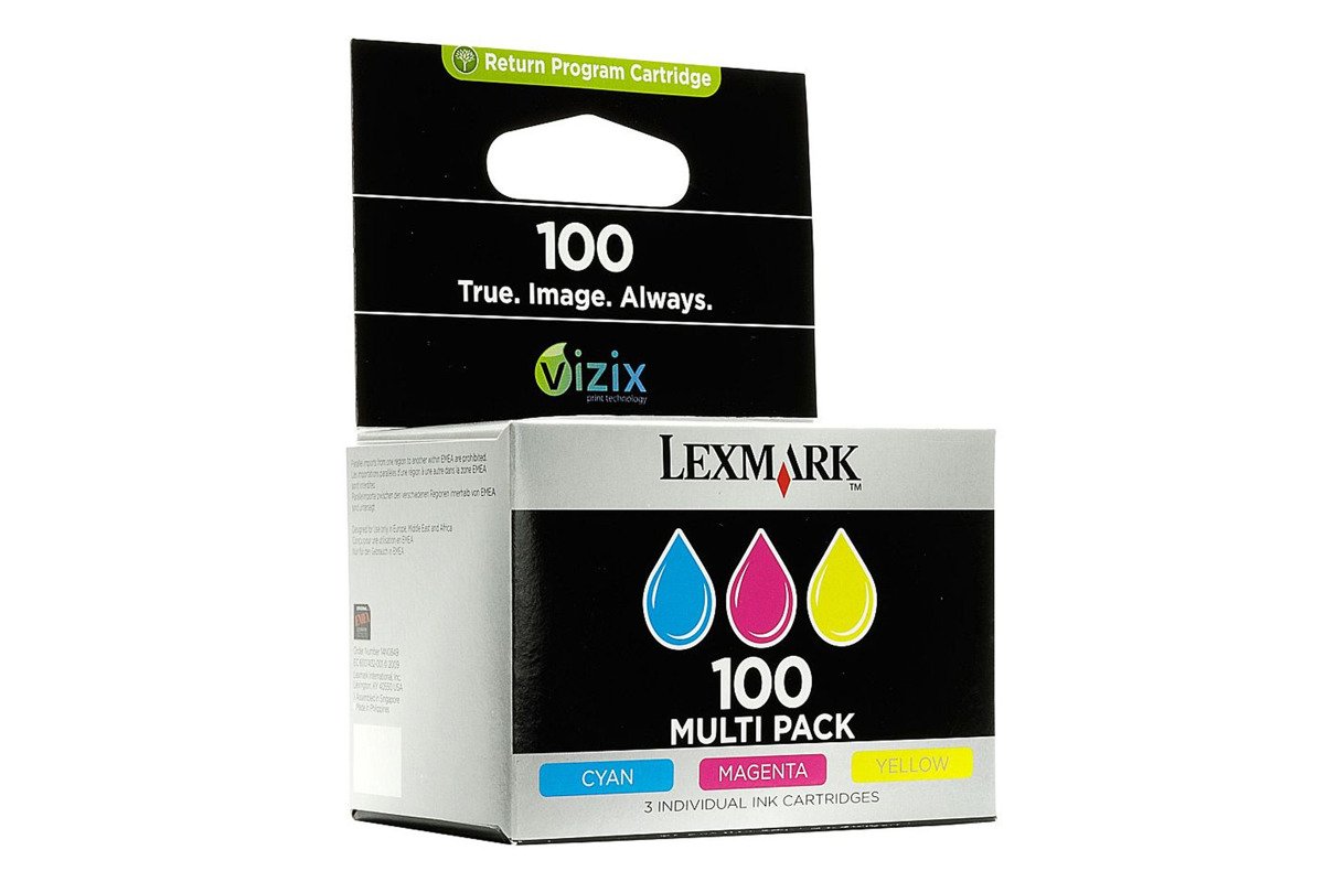 Genuine Lexmark 100 14N0849BL CMY ink