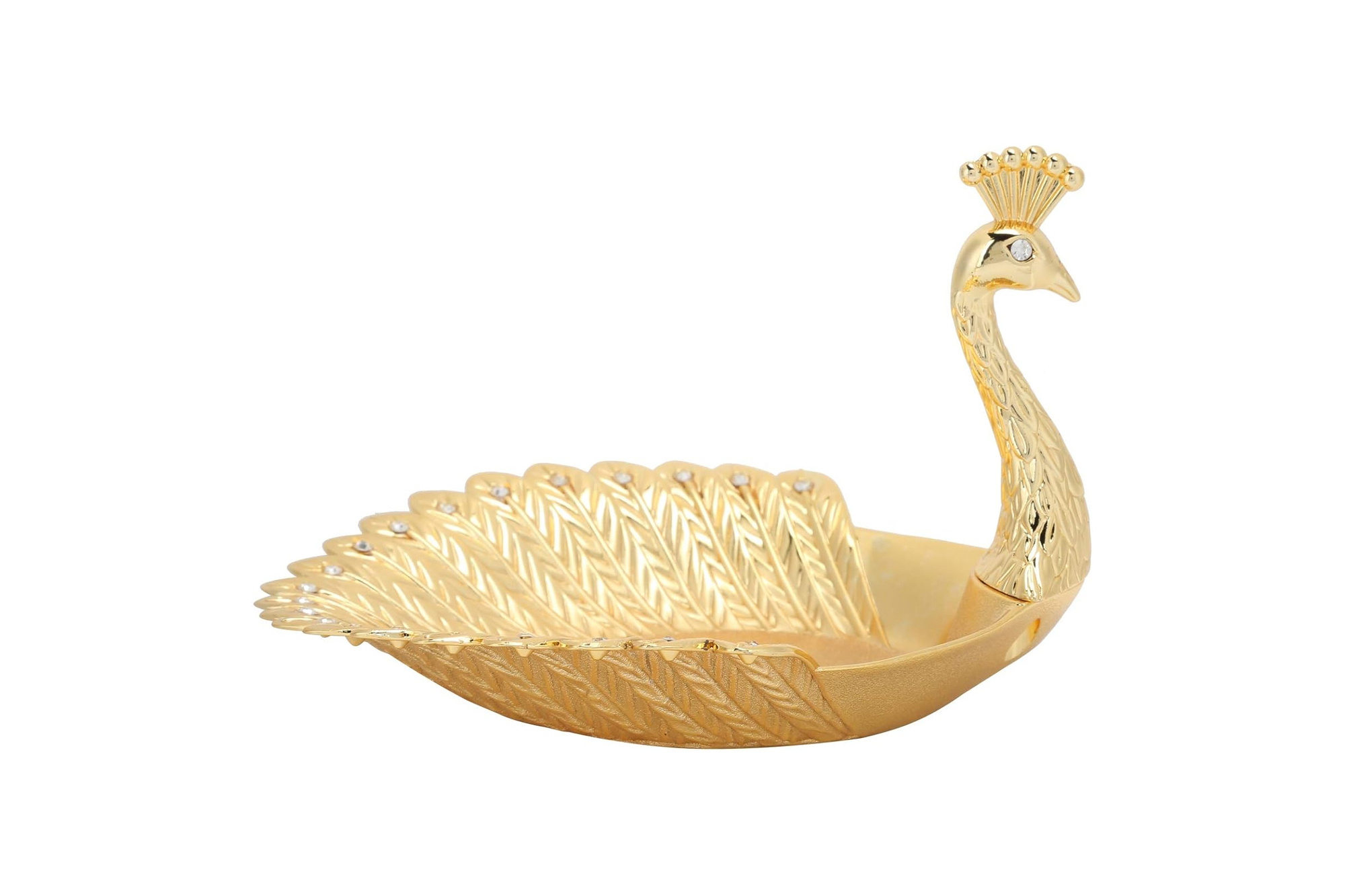 Gold peacock decorative plate