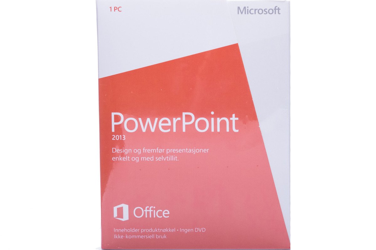 New Microsoft PowerPoint 2013 079-05951 Norwegian Medialess Noncommercial