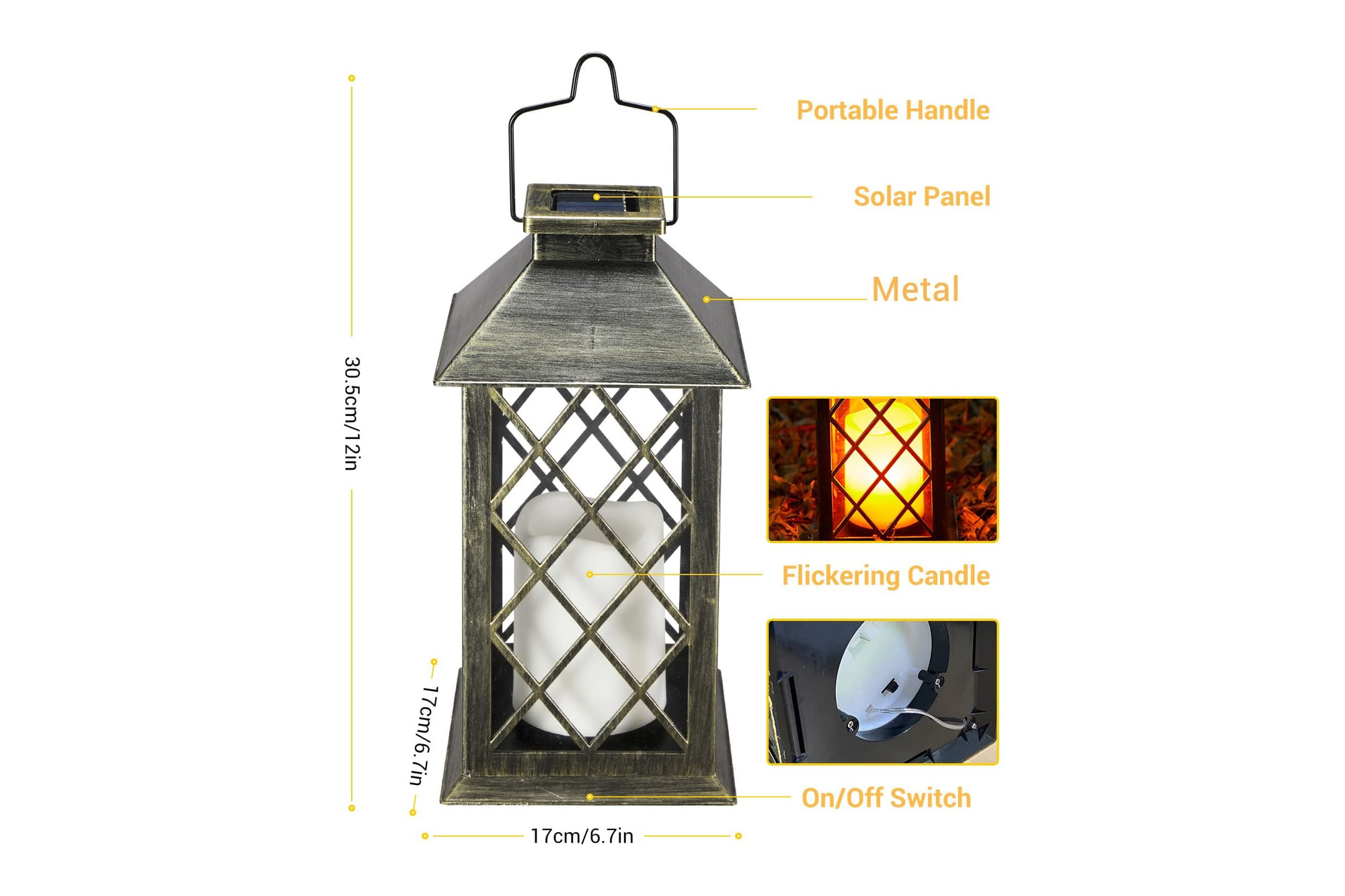 OxyLED Solar lantern for outdoor use