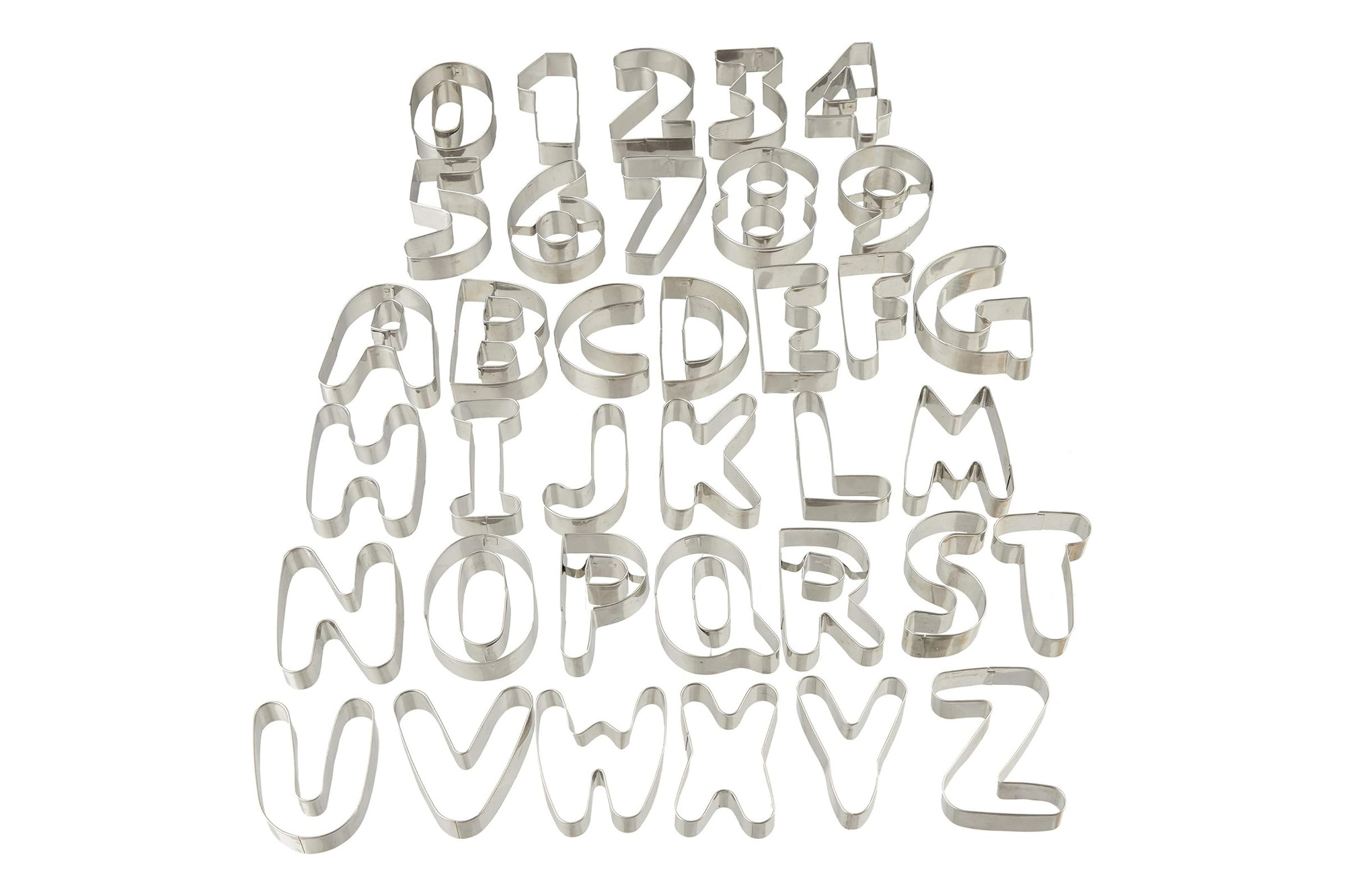 Relaxdays Letters and numbers cookie cutters 35 pcs.