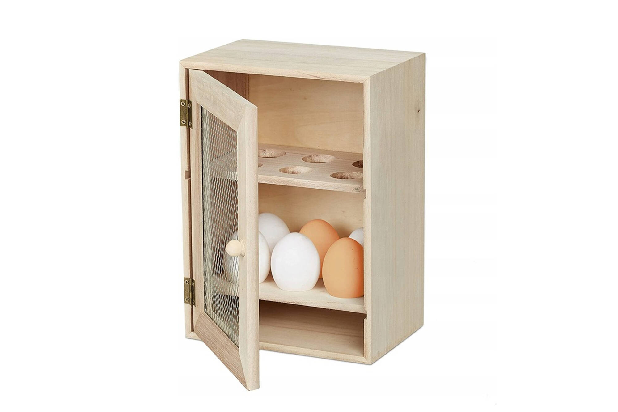 Relaxdays wooden egg container cabinet
