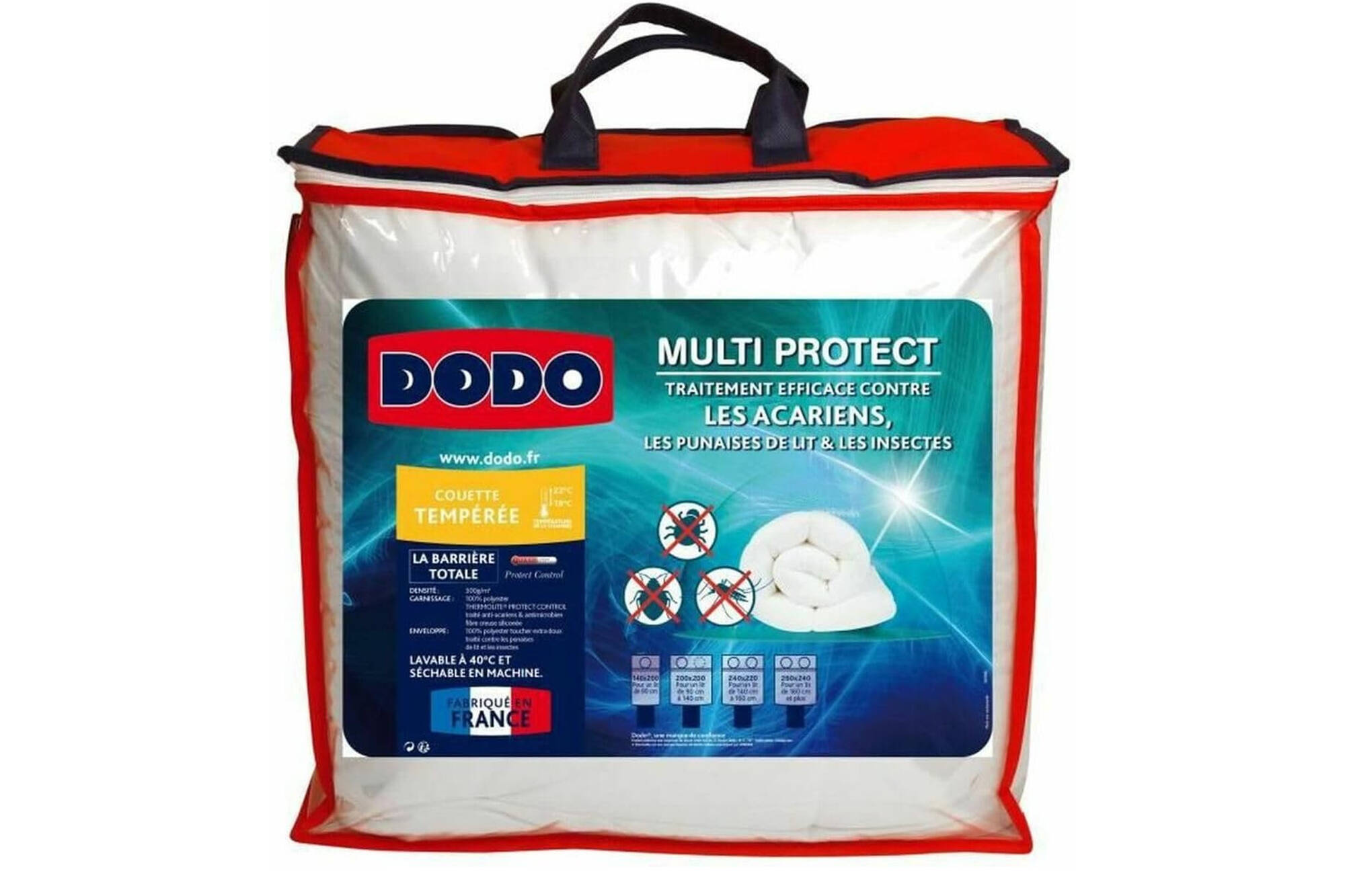 DODO Antiallergische weiße Bettdecke 140x220cm