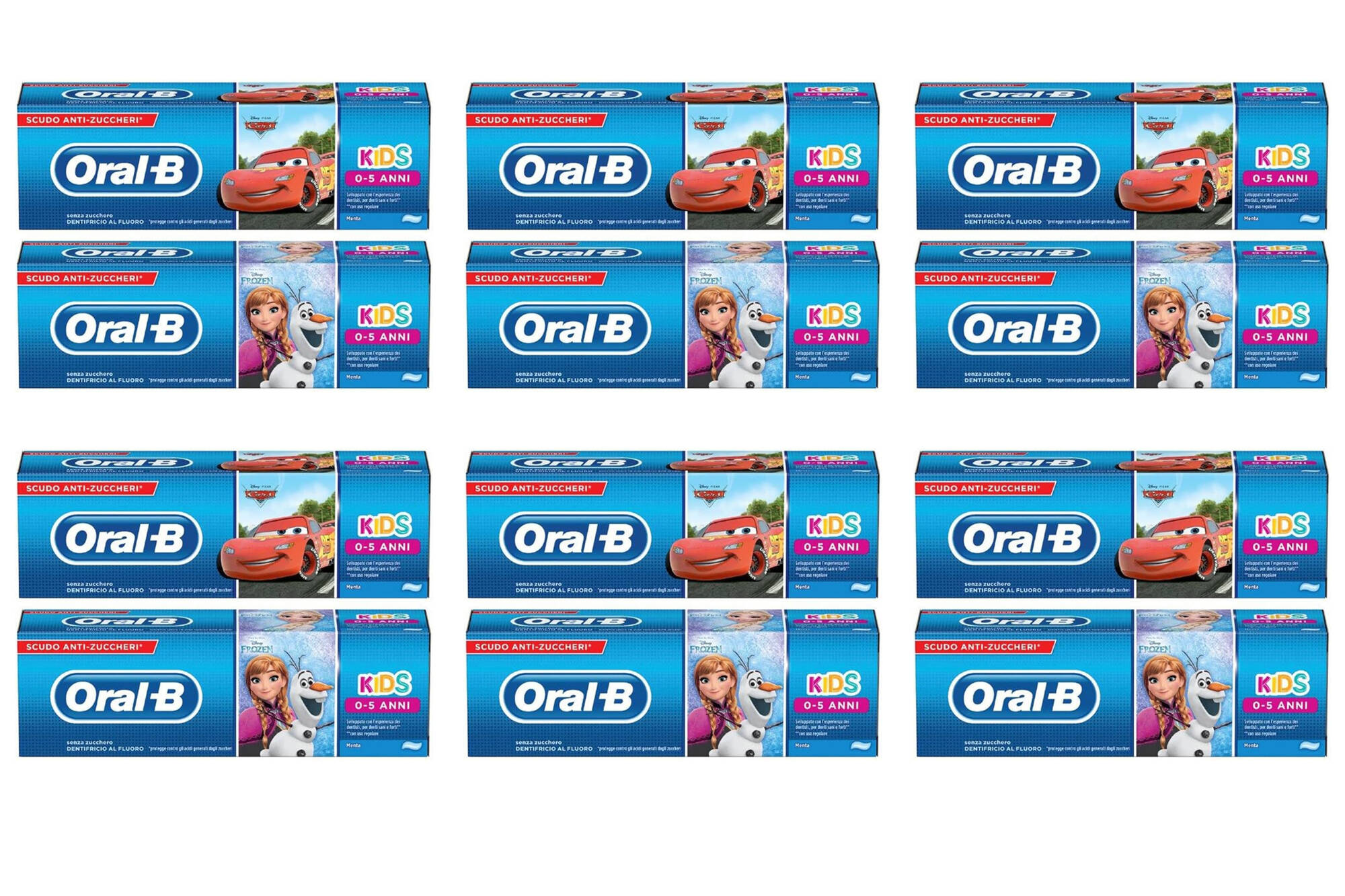 Oral-B Kids Zahnpasta für Kinder 12x75 ml Frozen&Cars