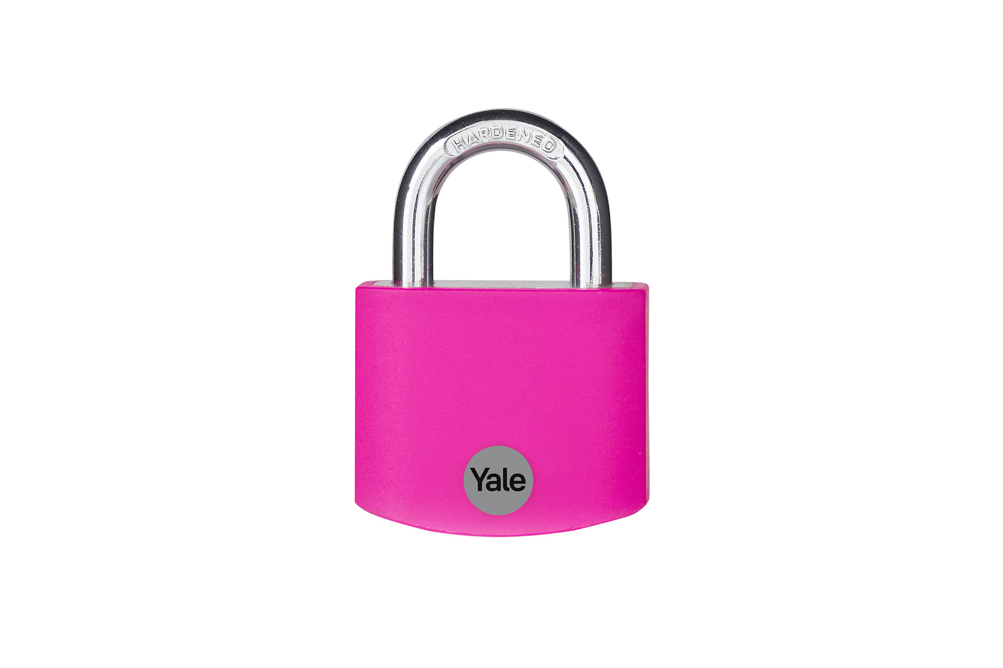 Yale YE3B Vorhängeschloss aus rosa Aluminium, 50 mm, YE3B/50/126/1/P