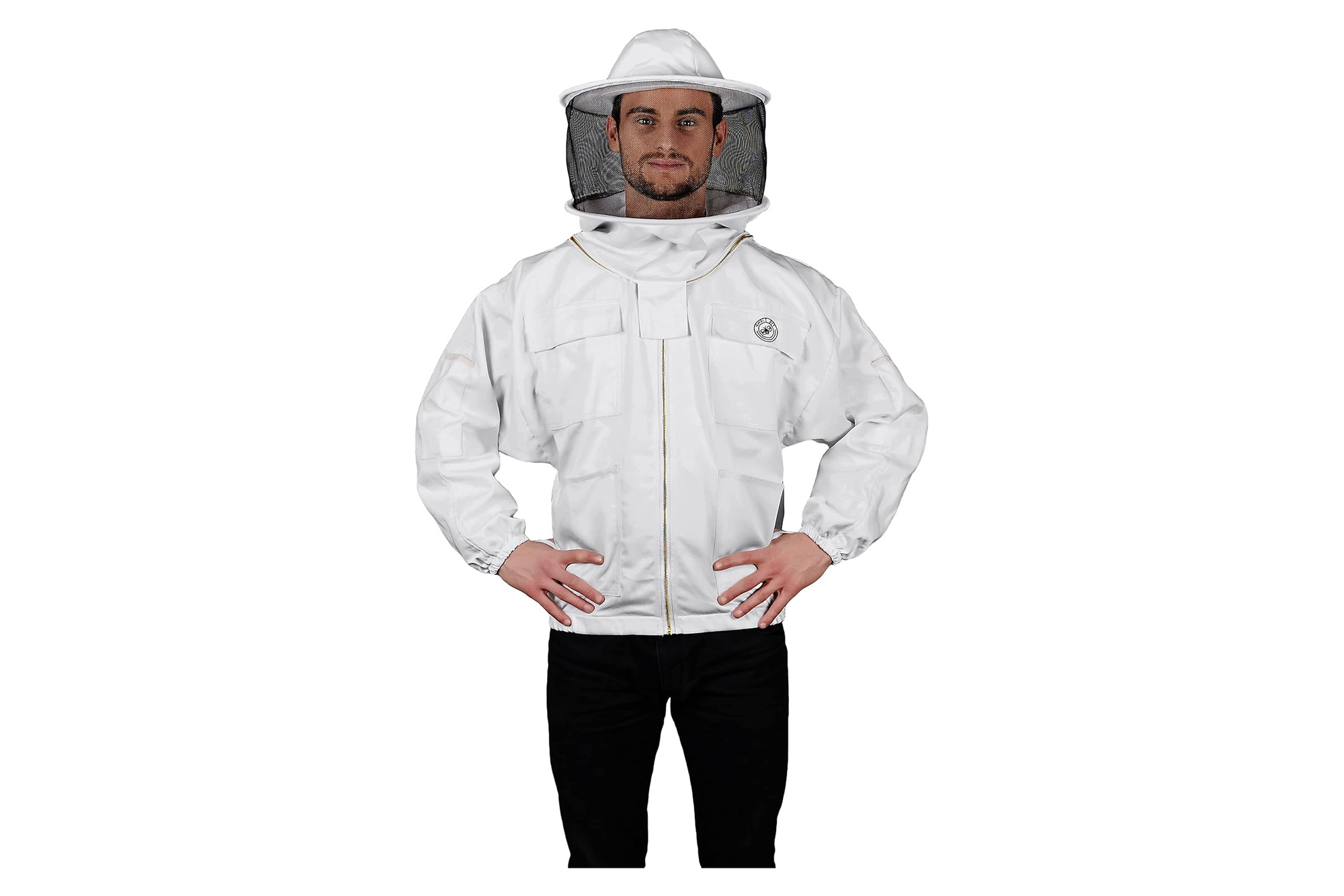 Humble Bee 310 Kurtka pszczelarska polycotton 6XL Biała Okrągły welon