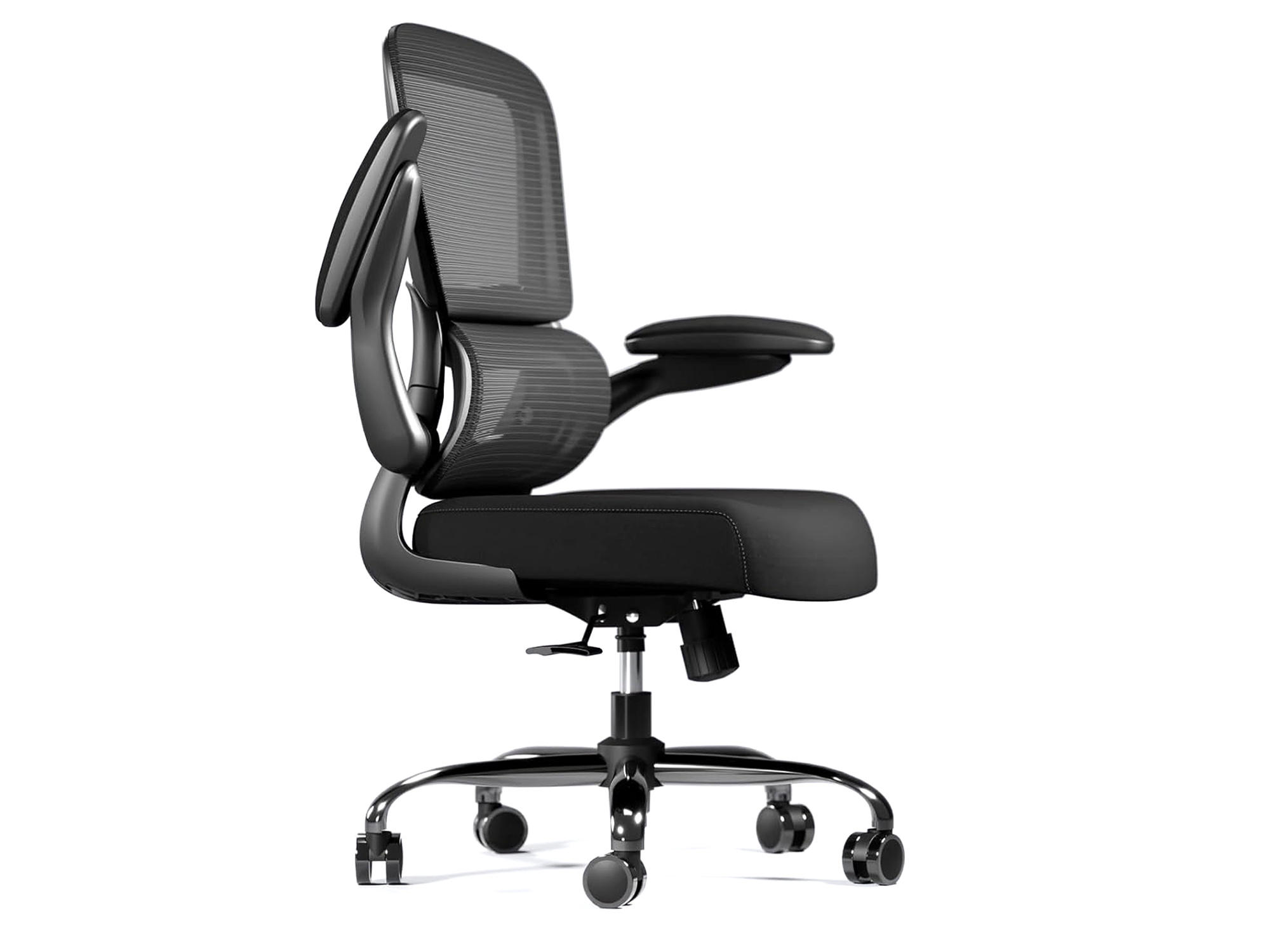 Ergonomiczny fotel biurowy TRALT z podparciem lędźwiowym, siatkowy