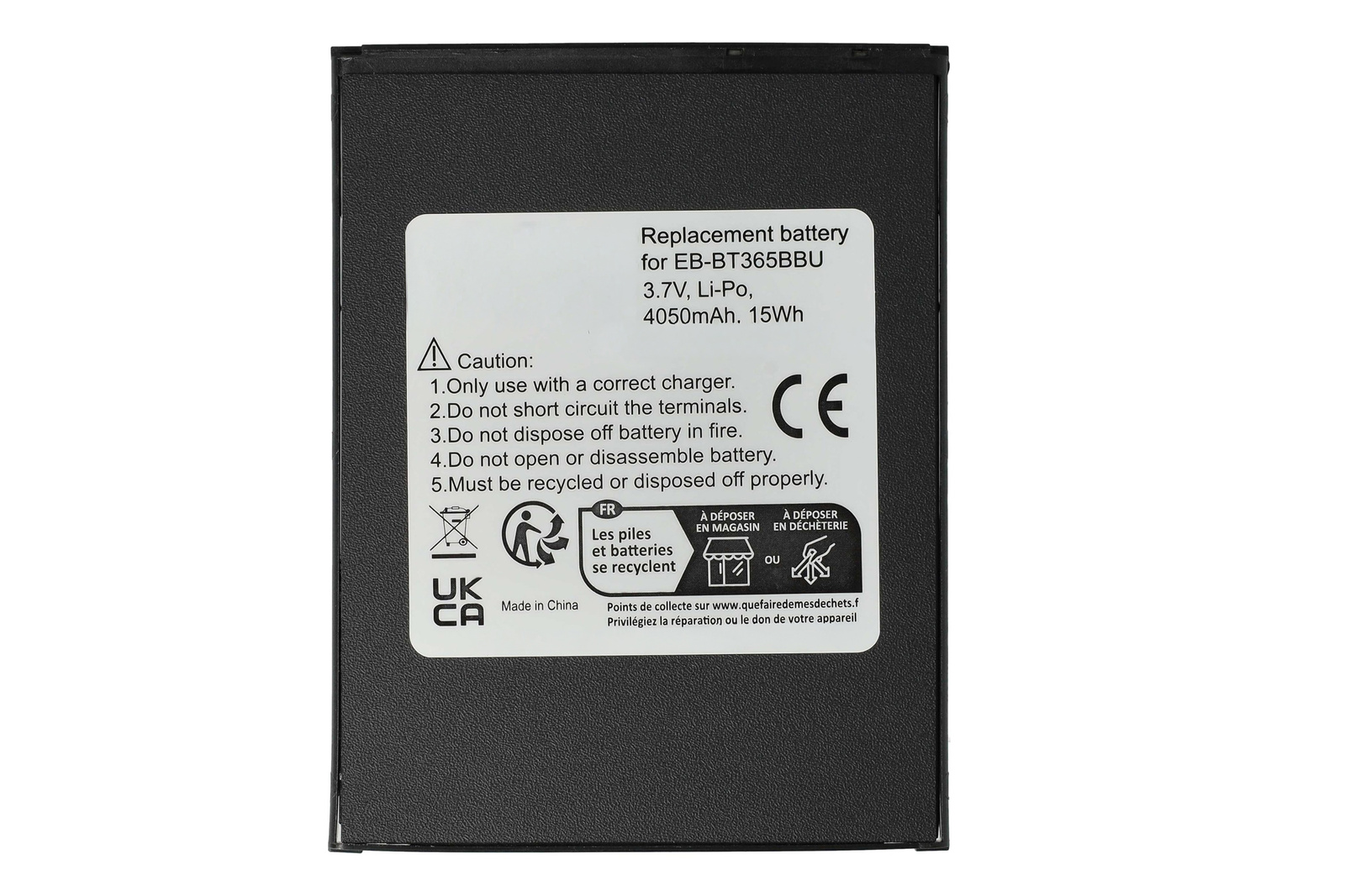 Battery 4050 mAh replacement Samsung Galaxy Tab Active EB-BT365BBC