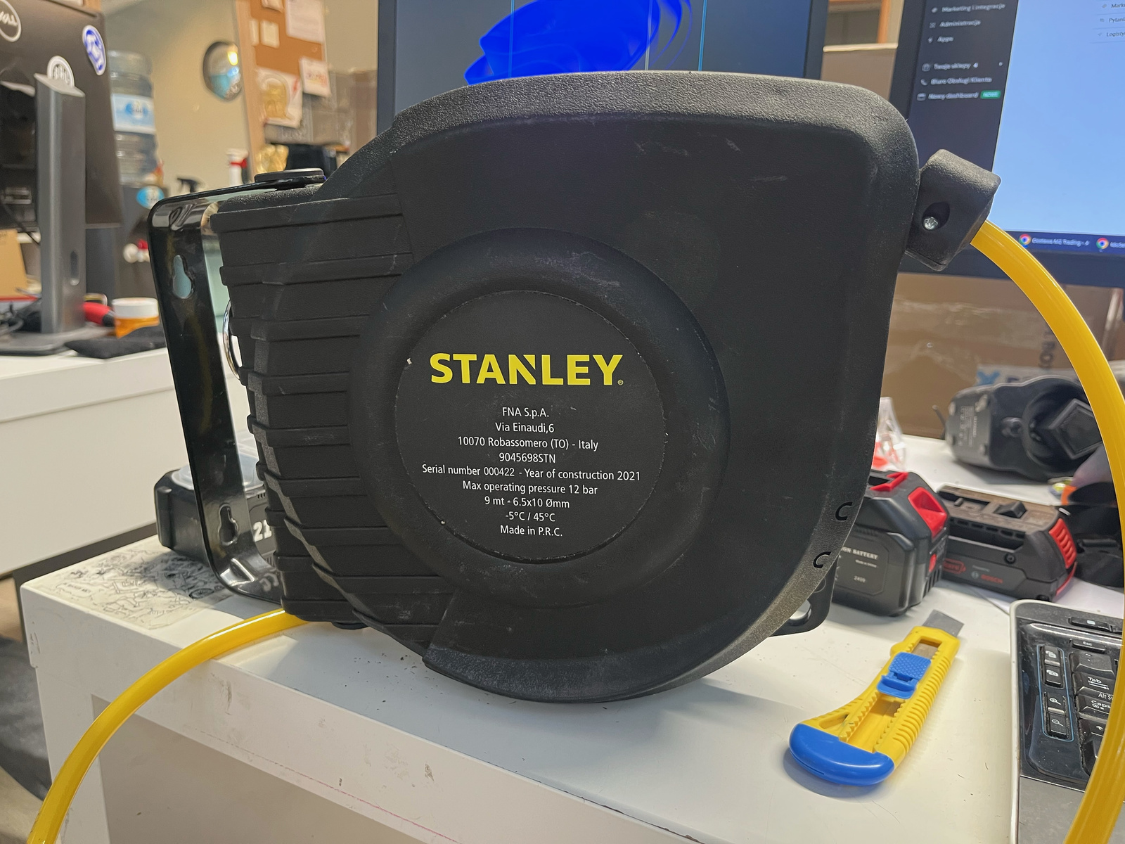 Stanley 9045698STN Wąż Pneumatyczny na Bębnie 9 m 6,5×10 mm PU