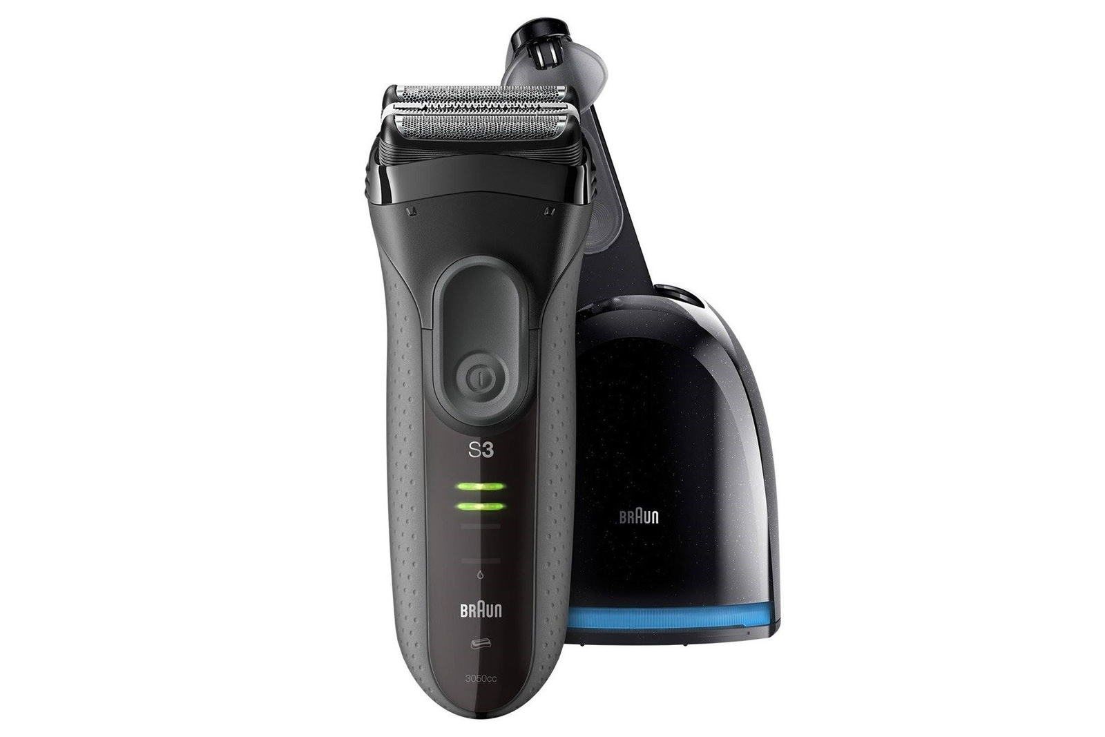 Braun Series 3 ProSkin 3050cc Shaver Grey + Clean&Charger Station
