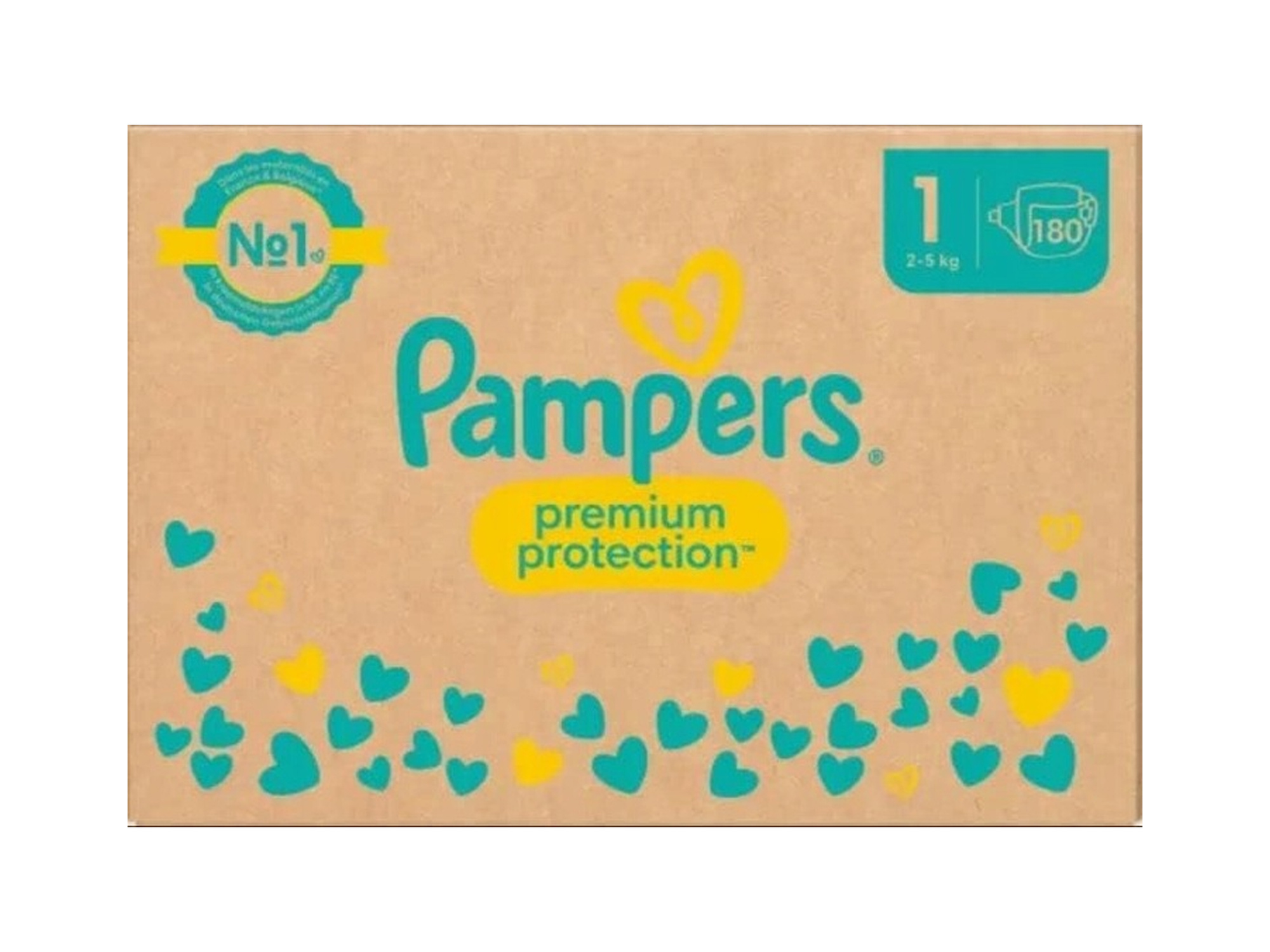 Pampers Premium Protection Windeln Größe 1 (2-5kg) 180 Stk.