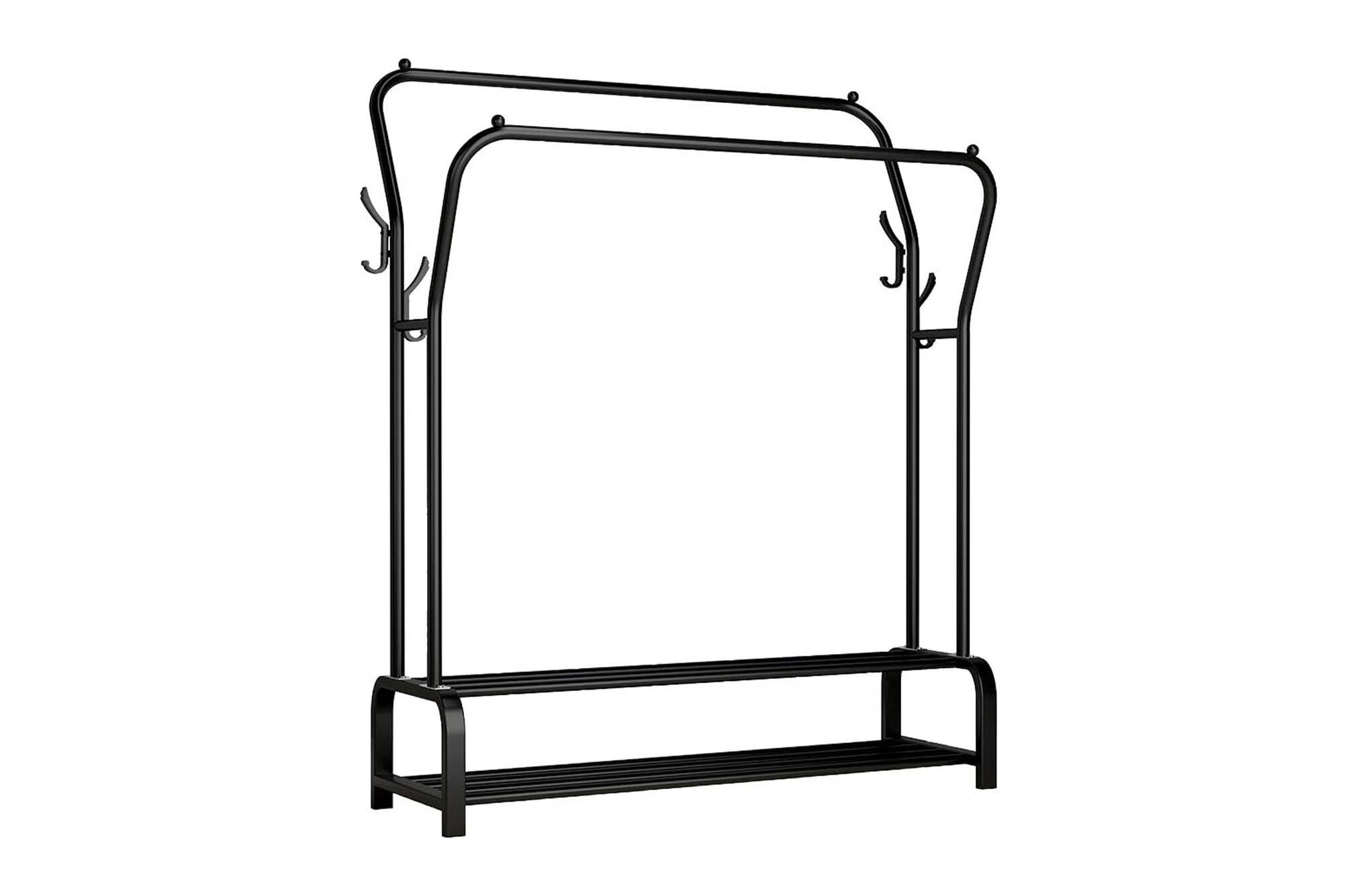 Wieszak na ubrania podwójny wolnostojący Stal UDEAR 33x110x130 cm