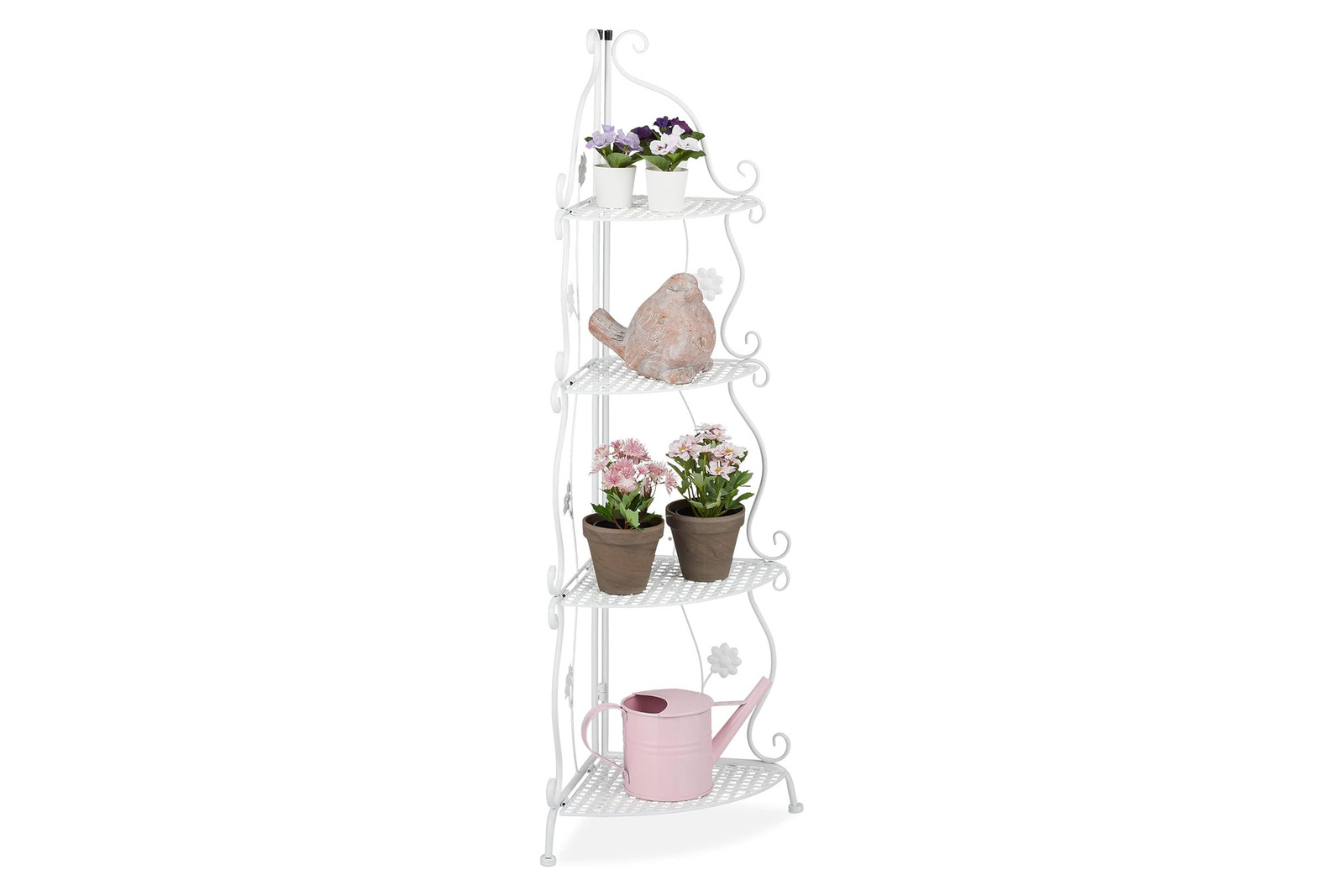 Relaxdays Metal Flower Shelf