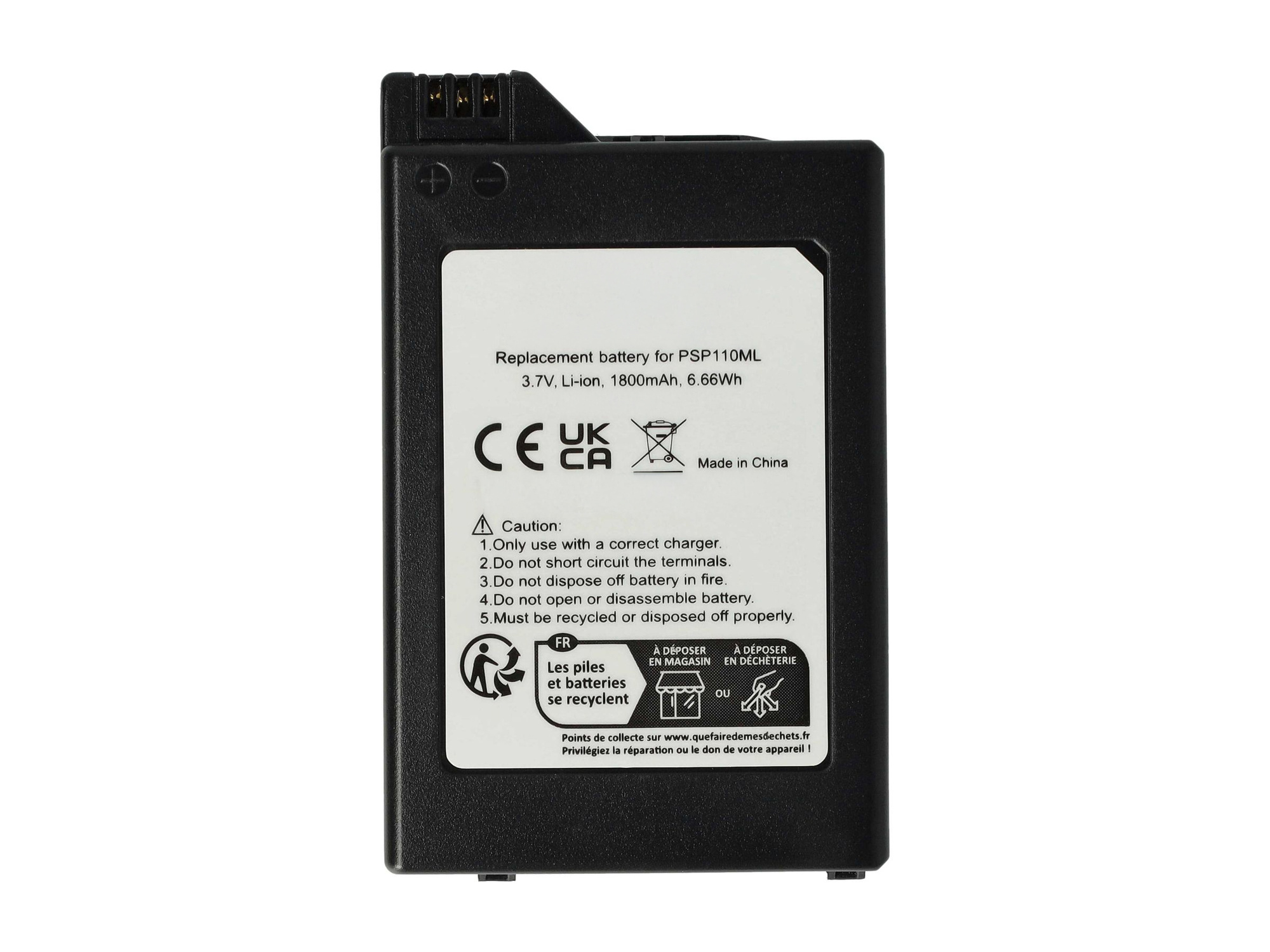 Akku für Sony PSP-110/PSP-280G Konsole, 1800 mAh, 3,7 V