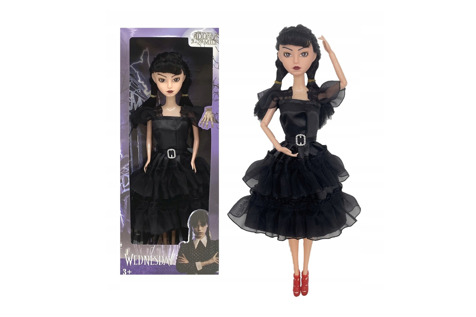 Wednesday Addams - Ruchoma lalka kolekcjonerska 30 cm
