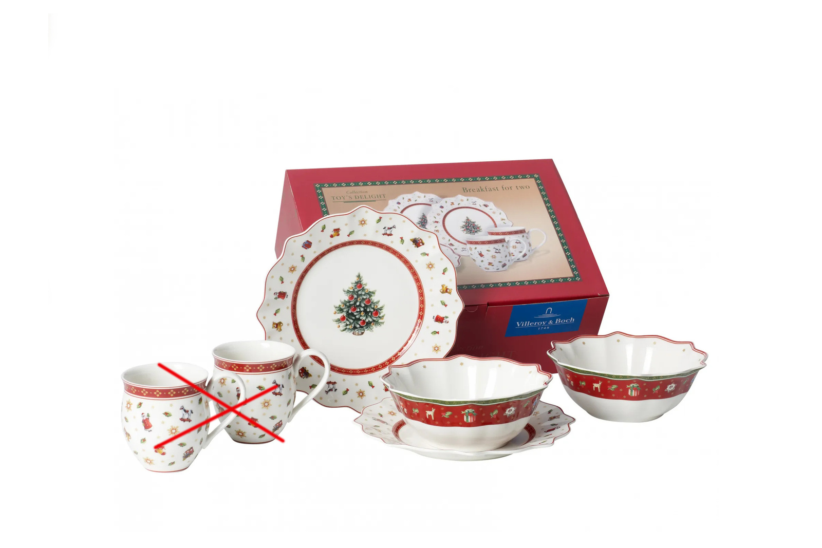 Toy's Delight 4 Piece Breakfast Set White