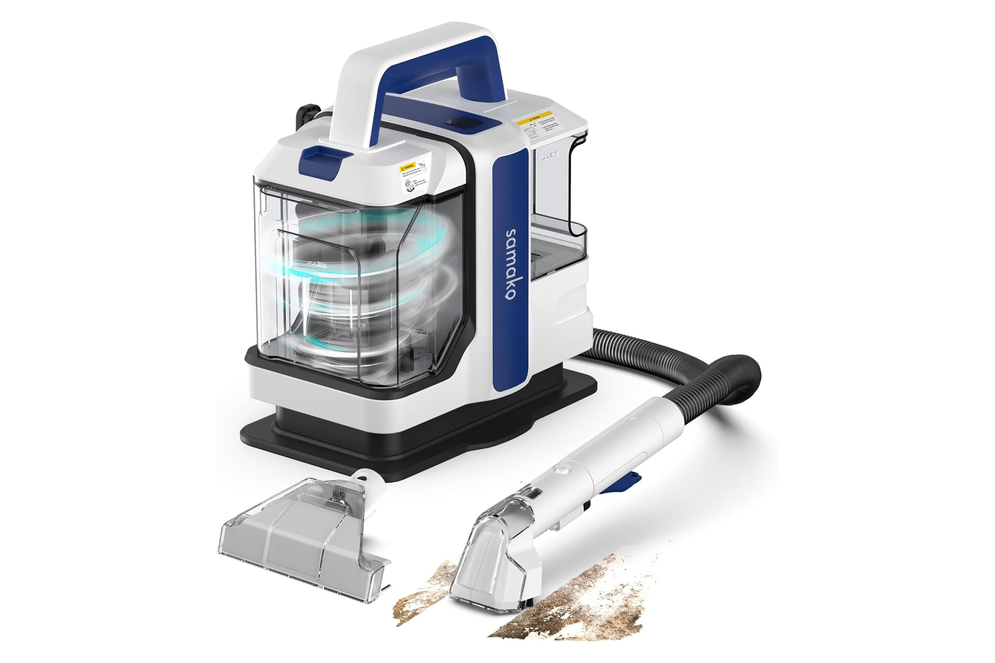 Samako Waschsauger 400W Polsterreiniger Teppichreiniger 2 Große Wassertanks