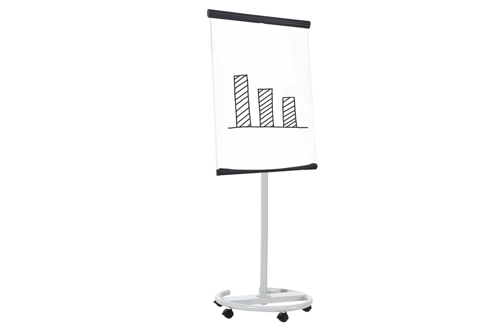 Tablica magnetyczna suchościeralna Dr.Tafel 70x100 cm na stojaku z kółkami Flipchart