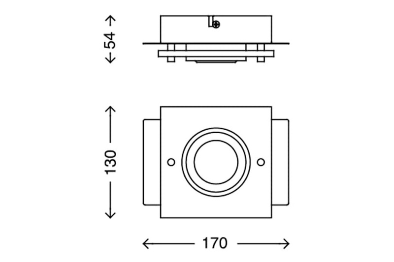 Wand-Deckenleuchte Briloner Fare 3534-018 5W LED