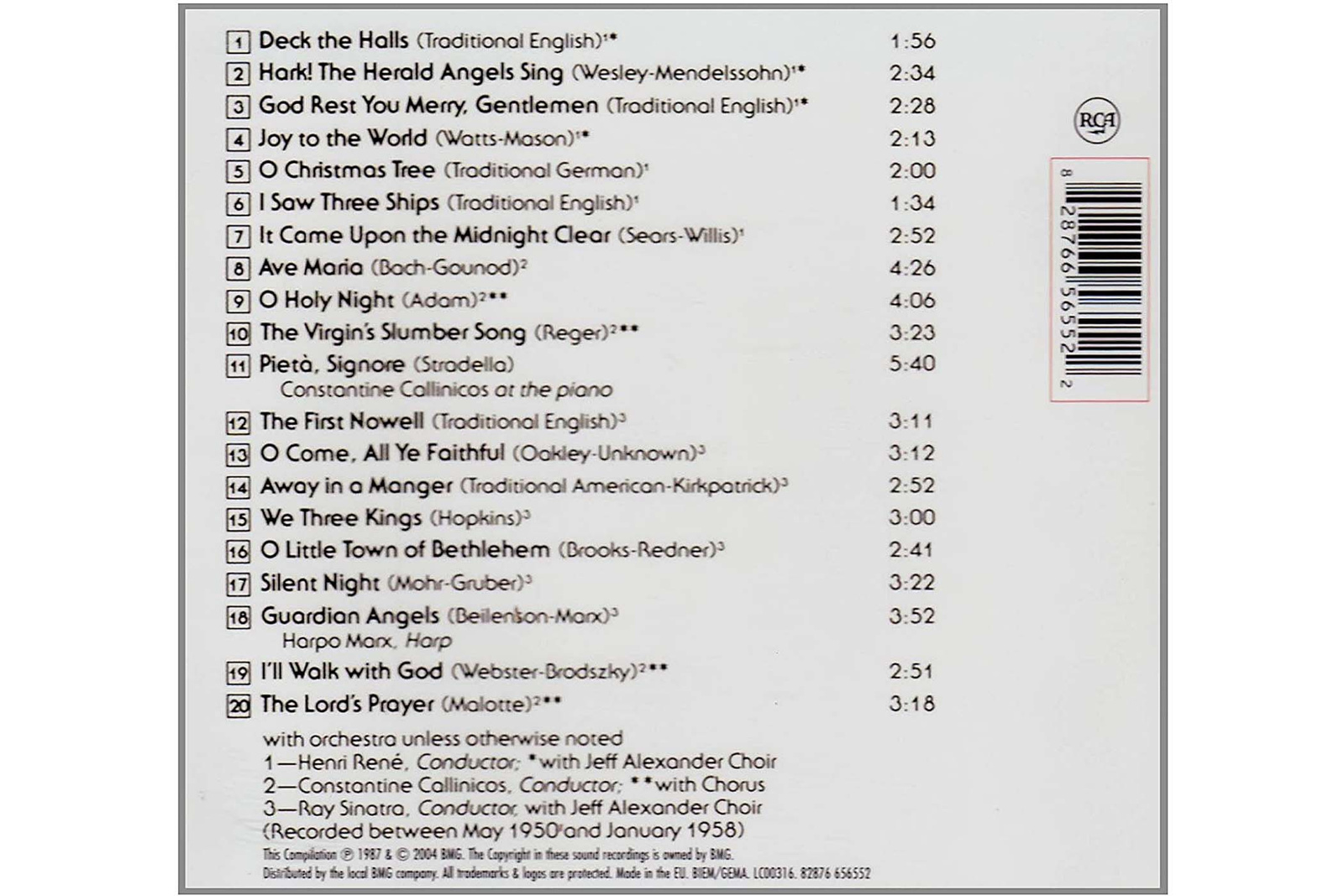 Christmas With Mario Lanza CD