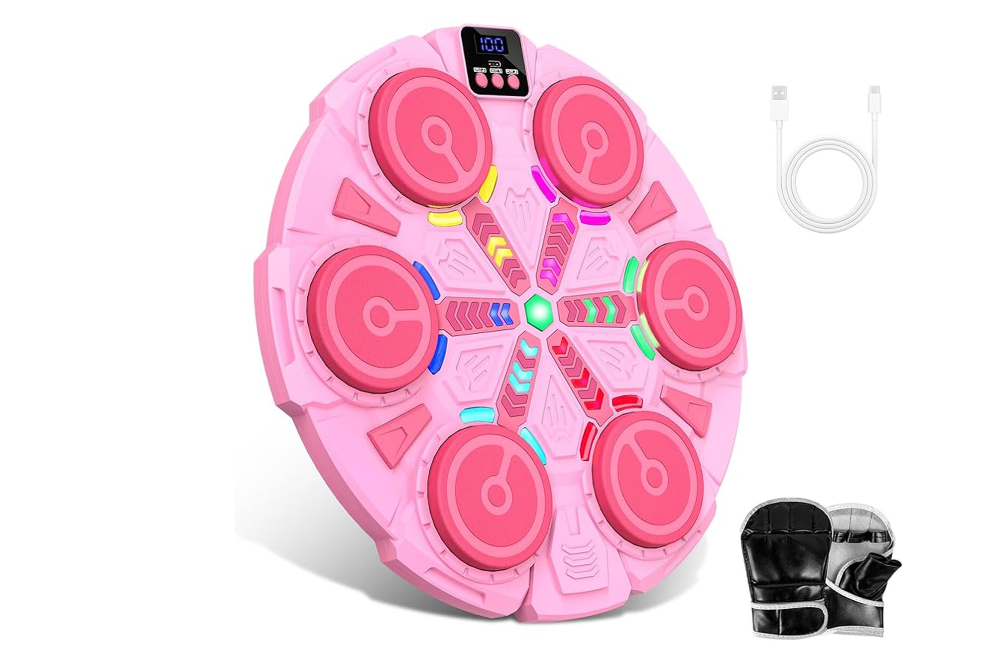 Smart Music Boxing Machine 2025 Bluetooth LED Gloves