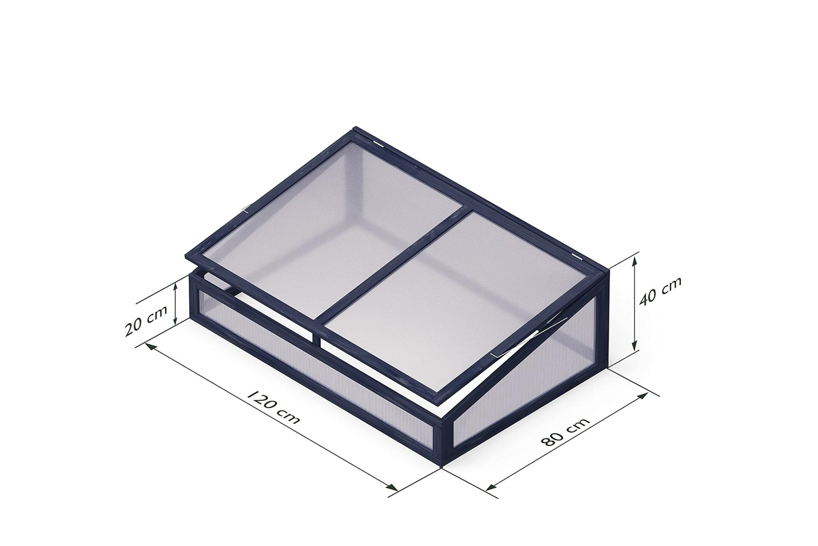 Wooden greenhouse frame 120x80x40cm