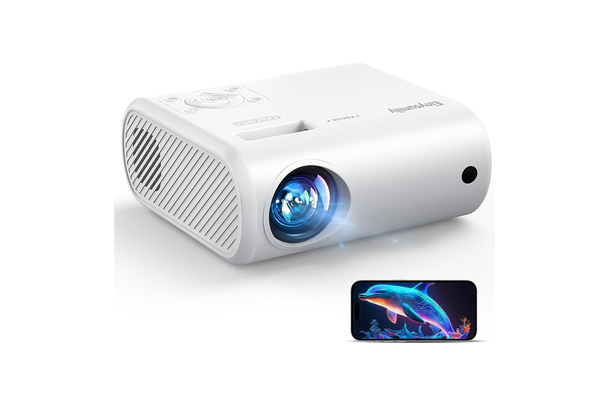 Einyoumily M8 Tragbarer Mini Beamer 15000 Lux