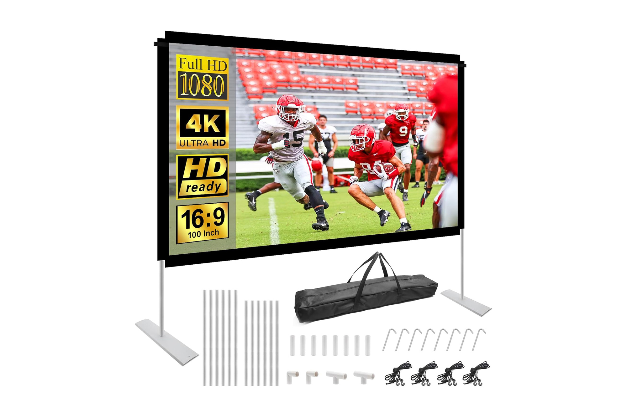 HOPFROG Projection Screen 100" 16:9 HD 4K Foldable Portable